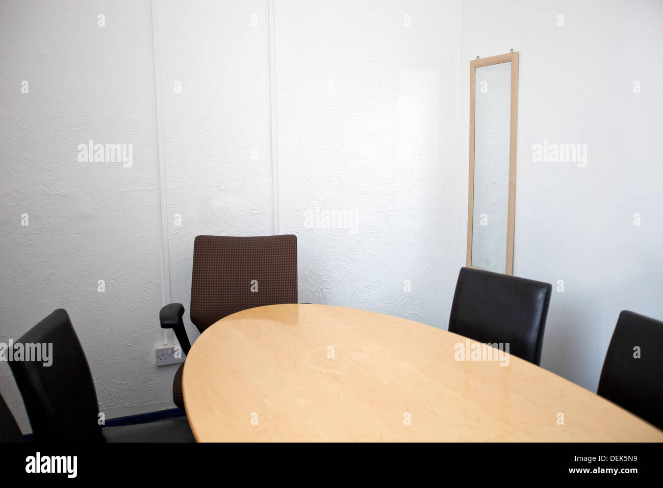 Empty conference room television studio Stock Photo