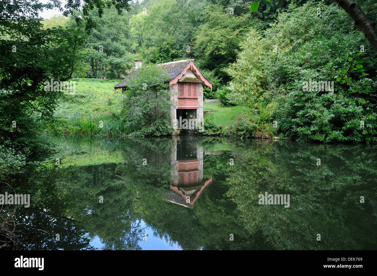 The Boathouse, Woodchester Park, Gloucestershire Stock Photo
