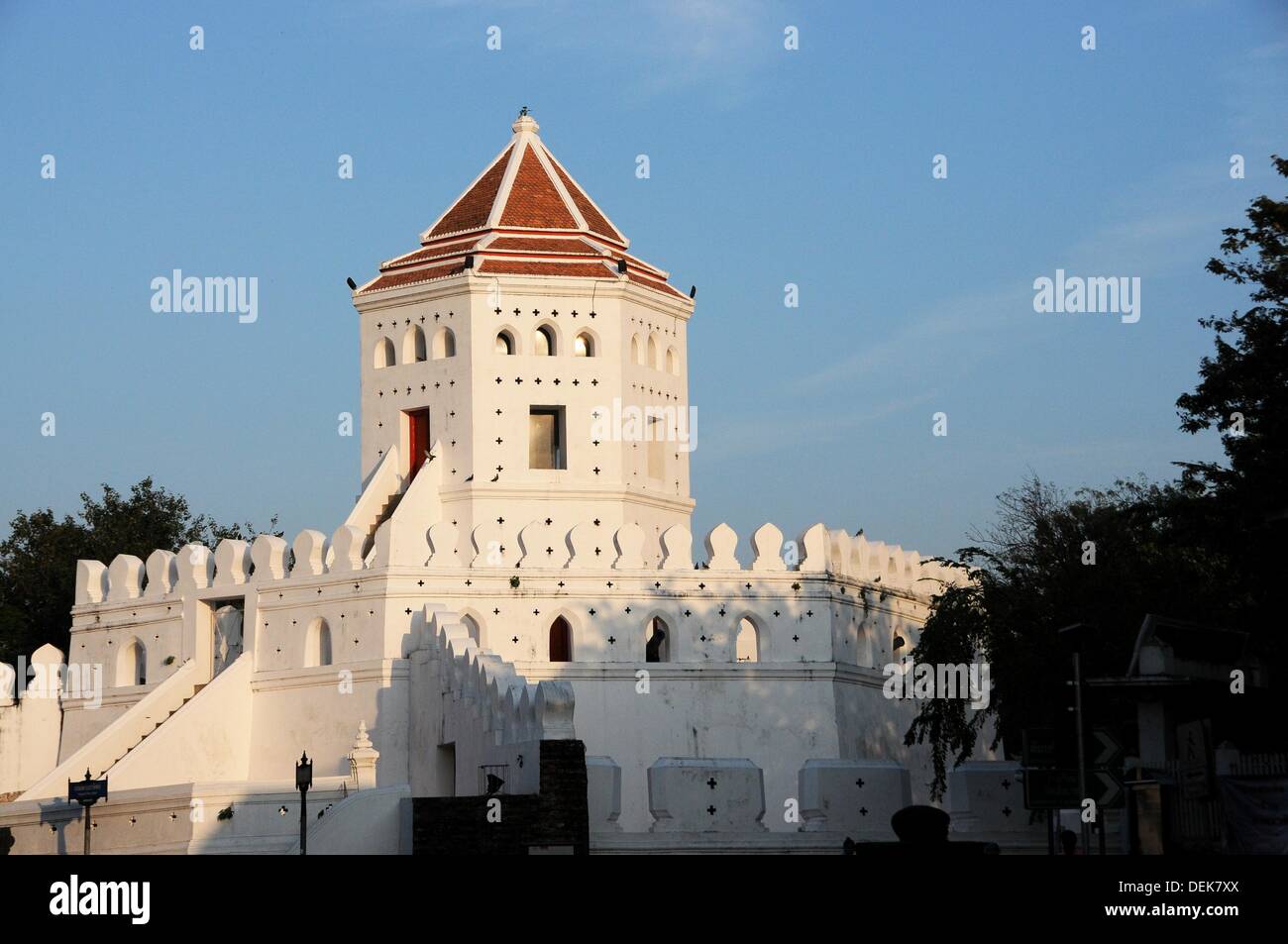 Phra Sumen Fort in Bangkok Stock Photo
