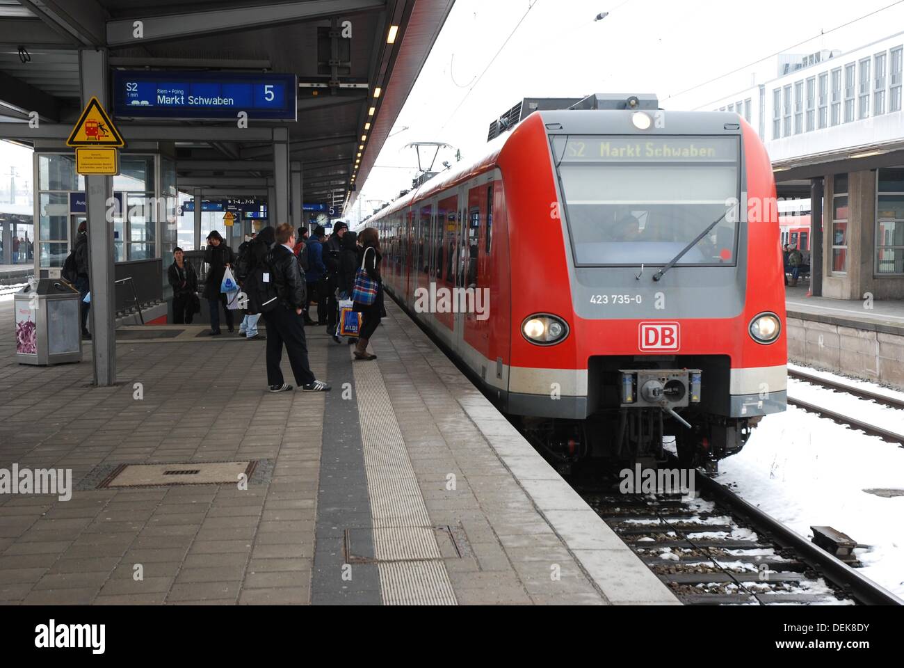 S8 Regional Train of Deutsche Bahn AG on the way to Munich Franz Josef  Strauss Airport Stock Photo - Alamy