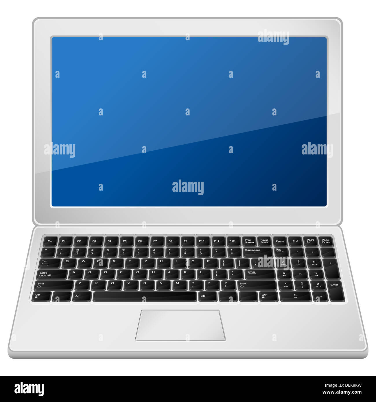 Laptop on a white background. Vector illustration Stock Photo - Alamy