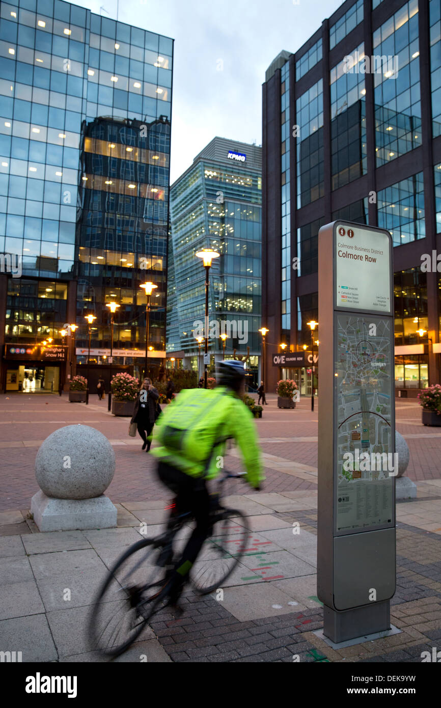 The courtyard outside the entrance to Snowhill train station where a number of large businesses are based. Stock Photo