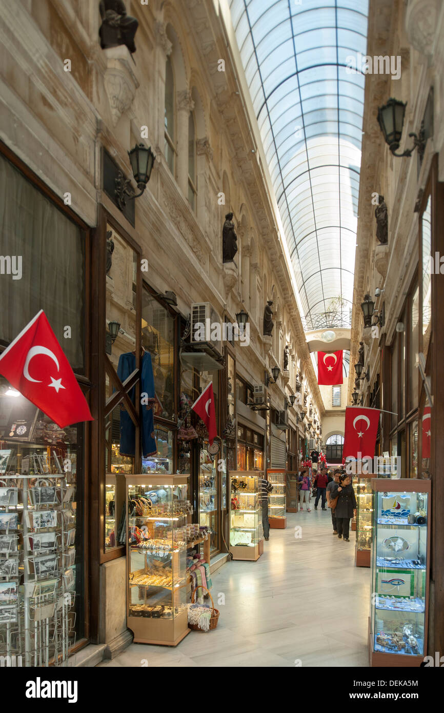 Istanbul, Beyoglu, Galata, Istiklal Caddesi, Avrupa Pasaji Stock Photo