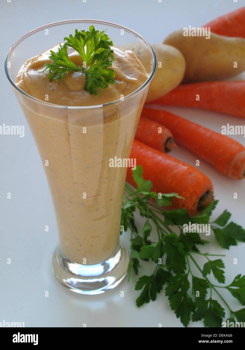 Carrot and potato puree Stock Photo Alamy