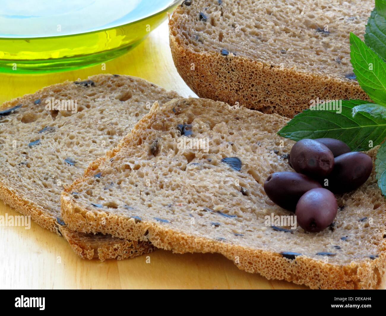 black olive bread Stock Photo