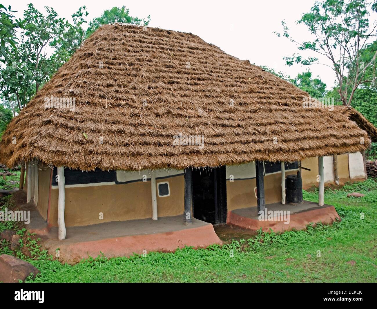 House of Gadsbaa agriculturists, Tribal hut, India Stock Photo