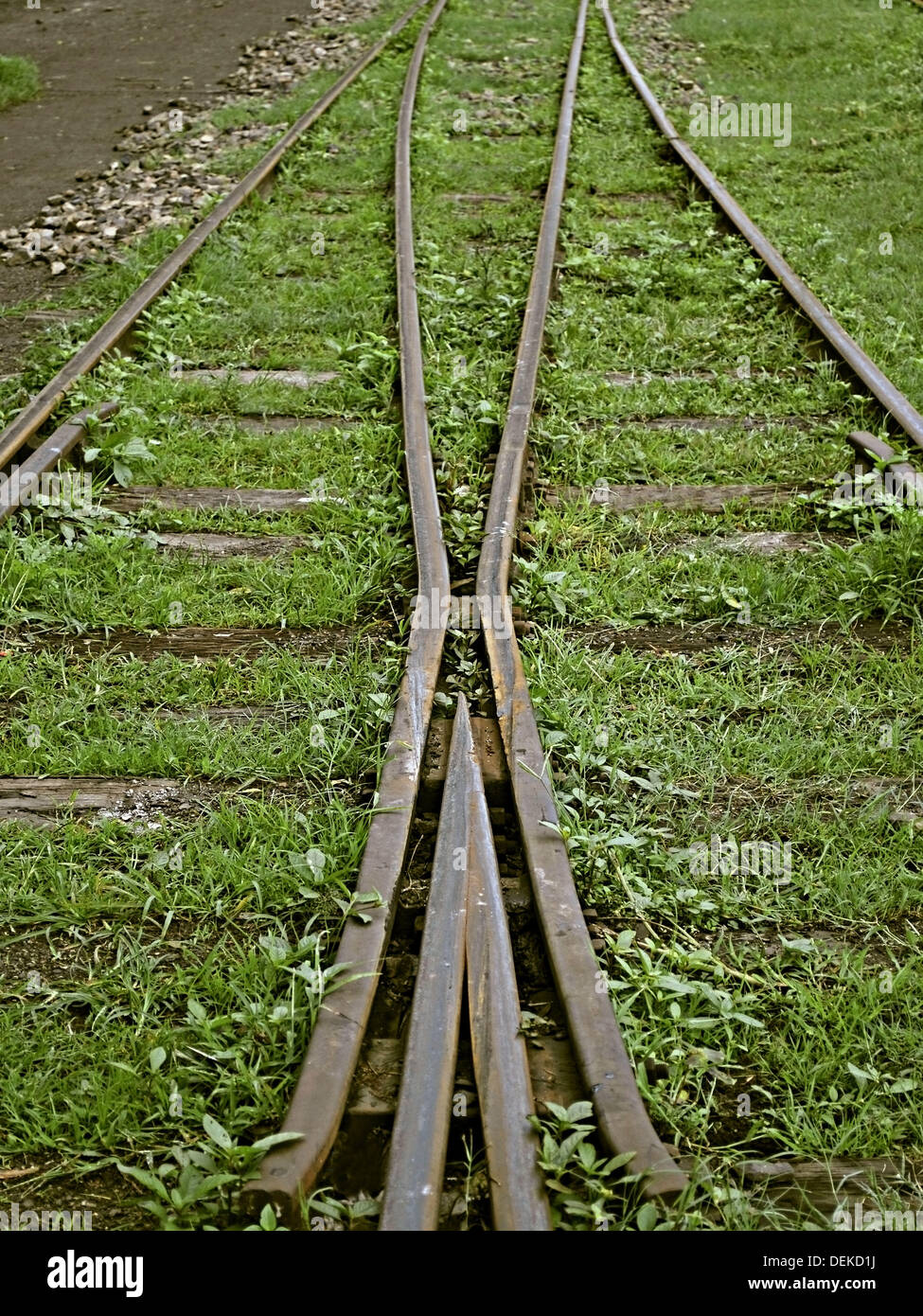 Meter gauge Railway track points detail Mhow, Madhyapradesh, India