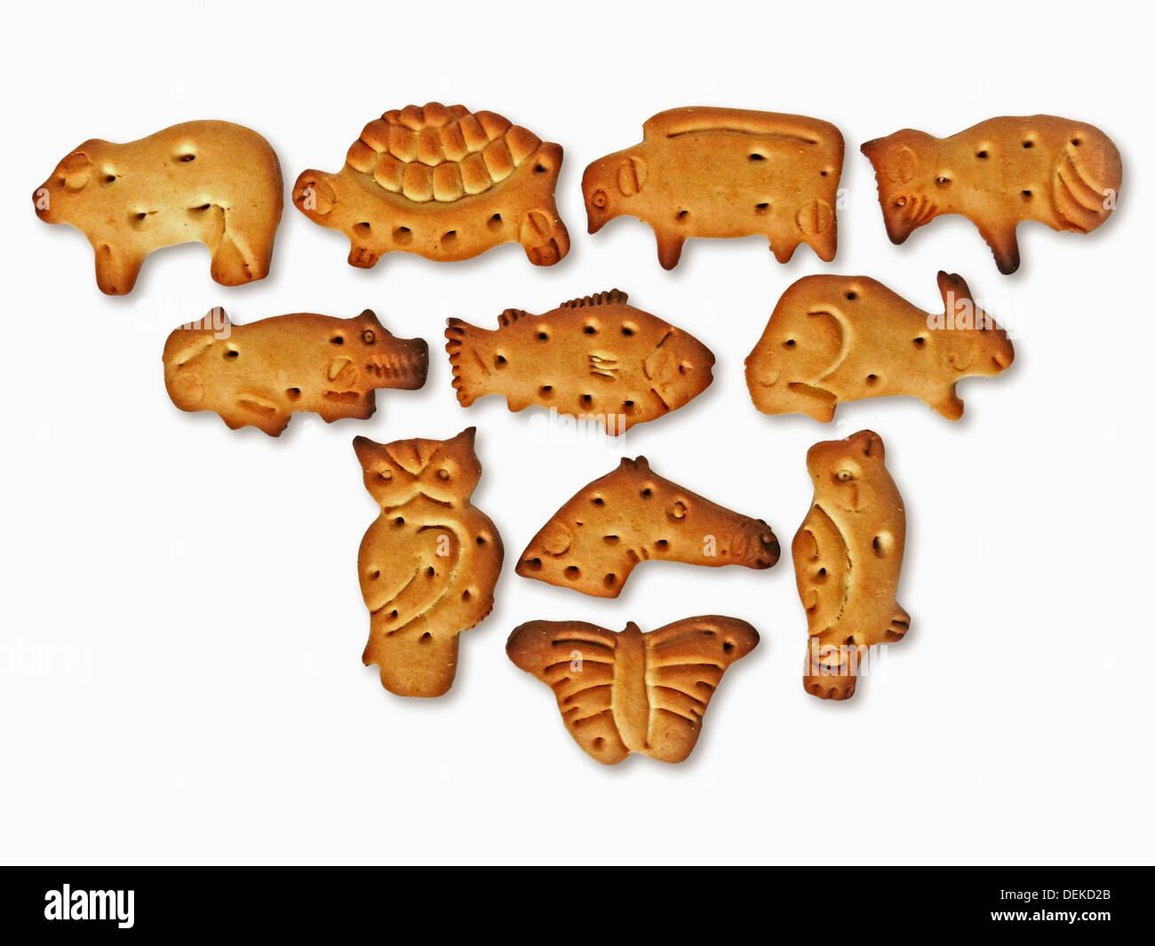 Small Biscuits are in shape of animals and birds Stock Photo Alamy