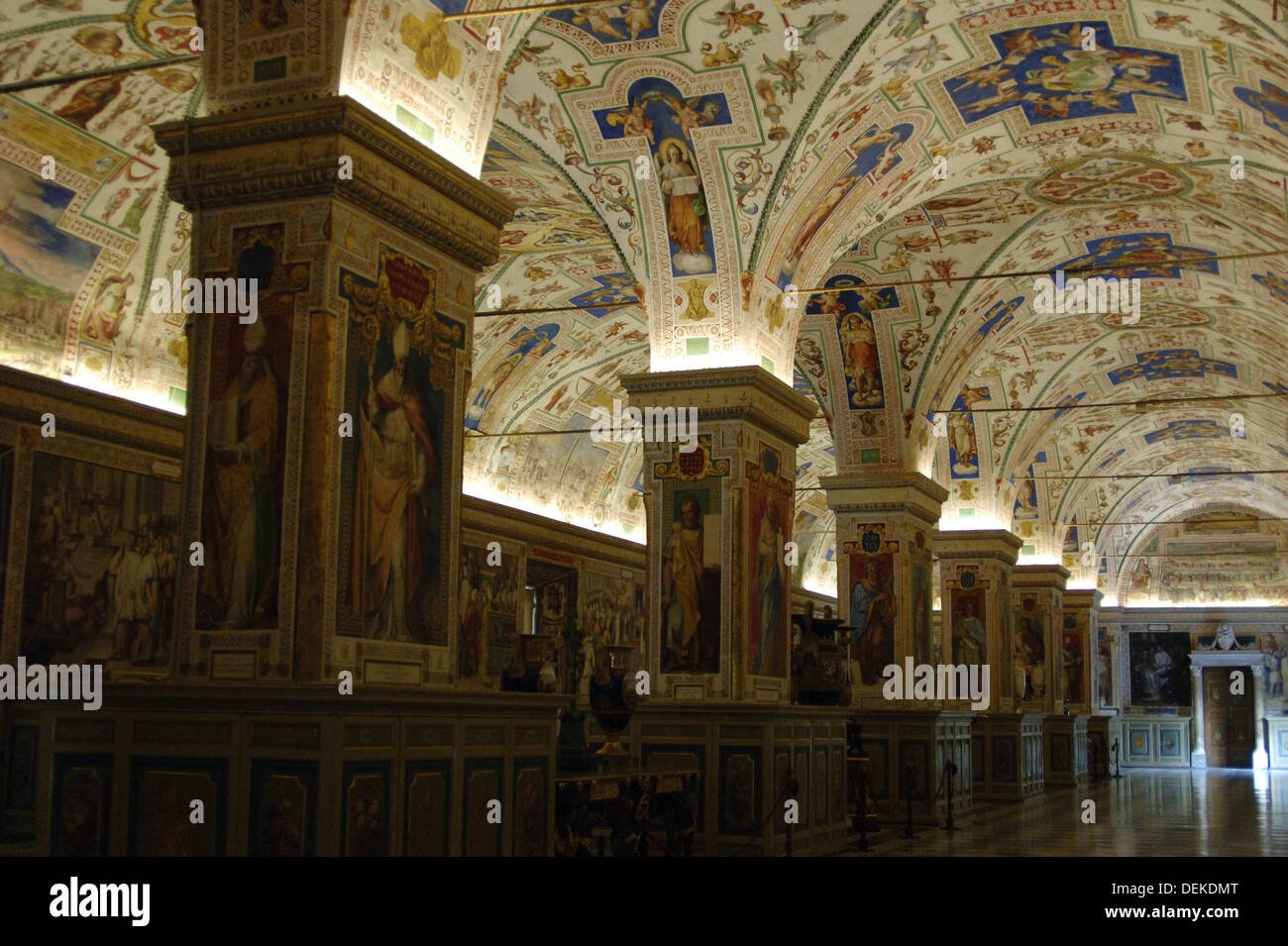 Vatican Library. Interior. Vatican Museums. Vatican City. Stock Photo