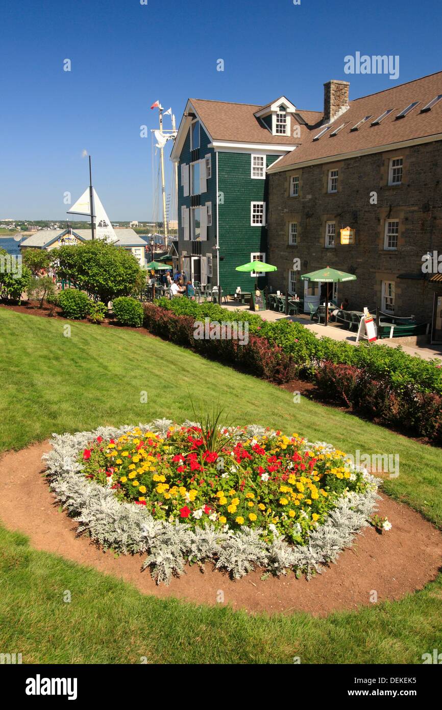 Historic Properties and waterfront at halifax Nova Scotia Stock Photo