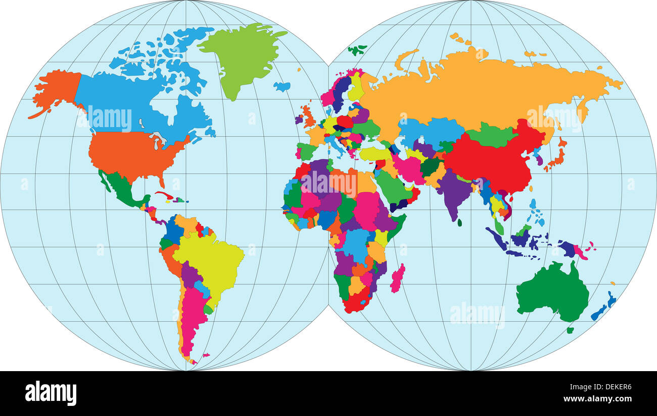 Map of the World Stock Photo