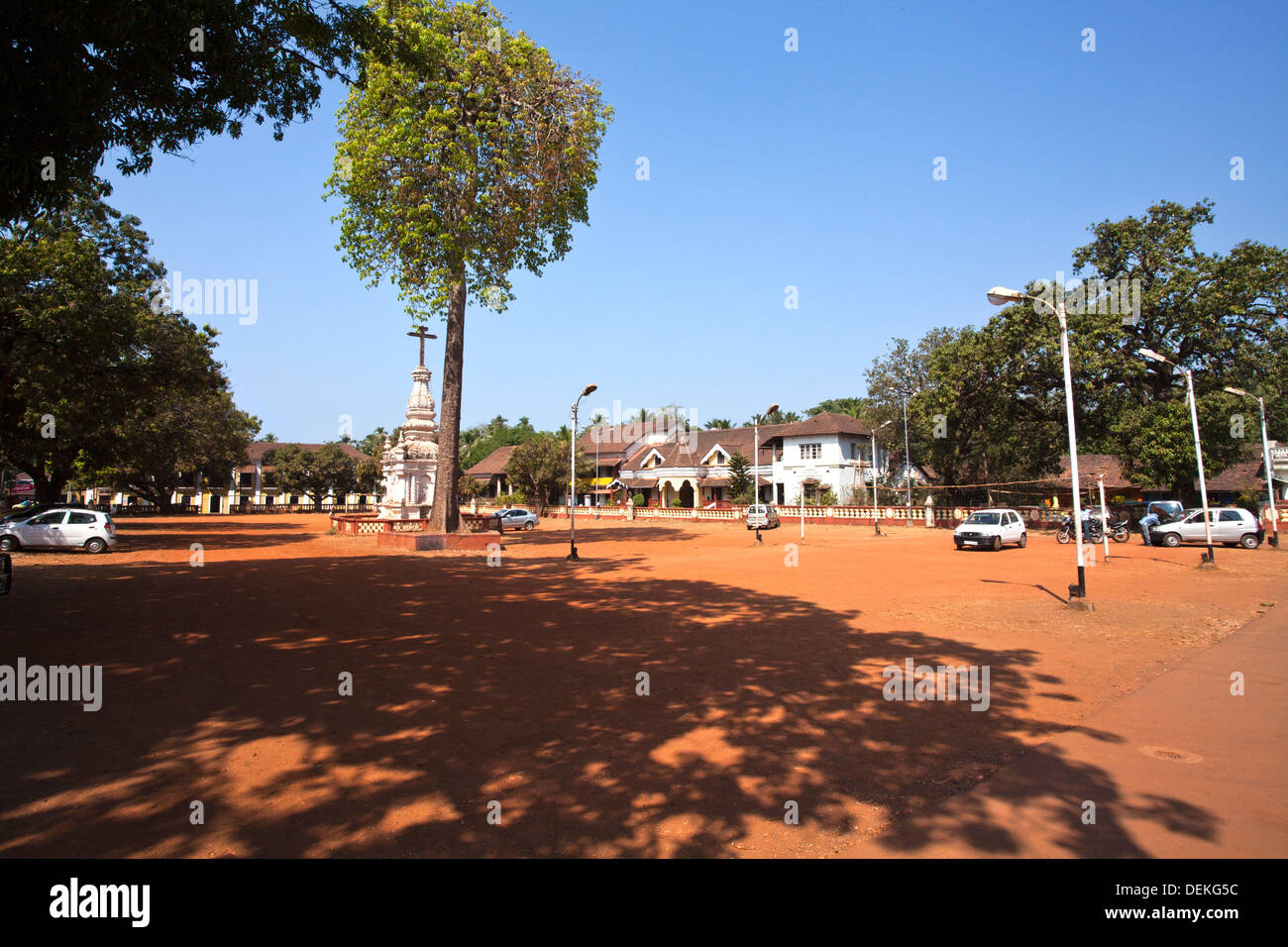 Largo Da Igreja Square, Majorda, South Goa, Goa, India Stock Photo
