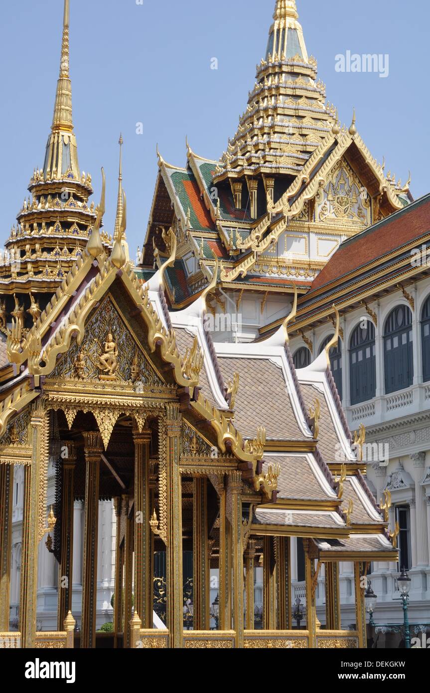 Bangkok (Thailand) Buddhist temples in the Royal Palace compound Stock