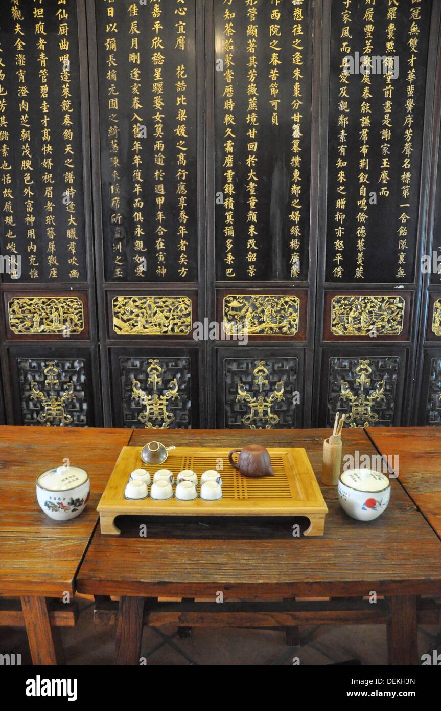 malacca-malaysia-table-at-the-zheng-he-tea-house-in-chinatown-stock