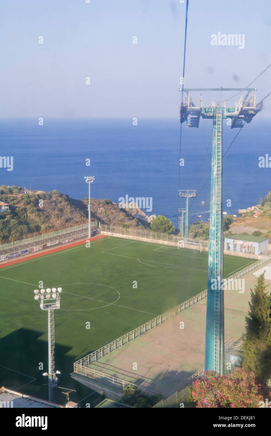 Taormina cable car Sicily Italy Stock Photo Alamy