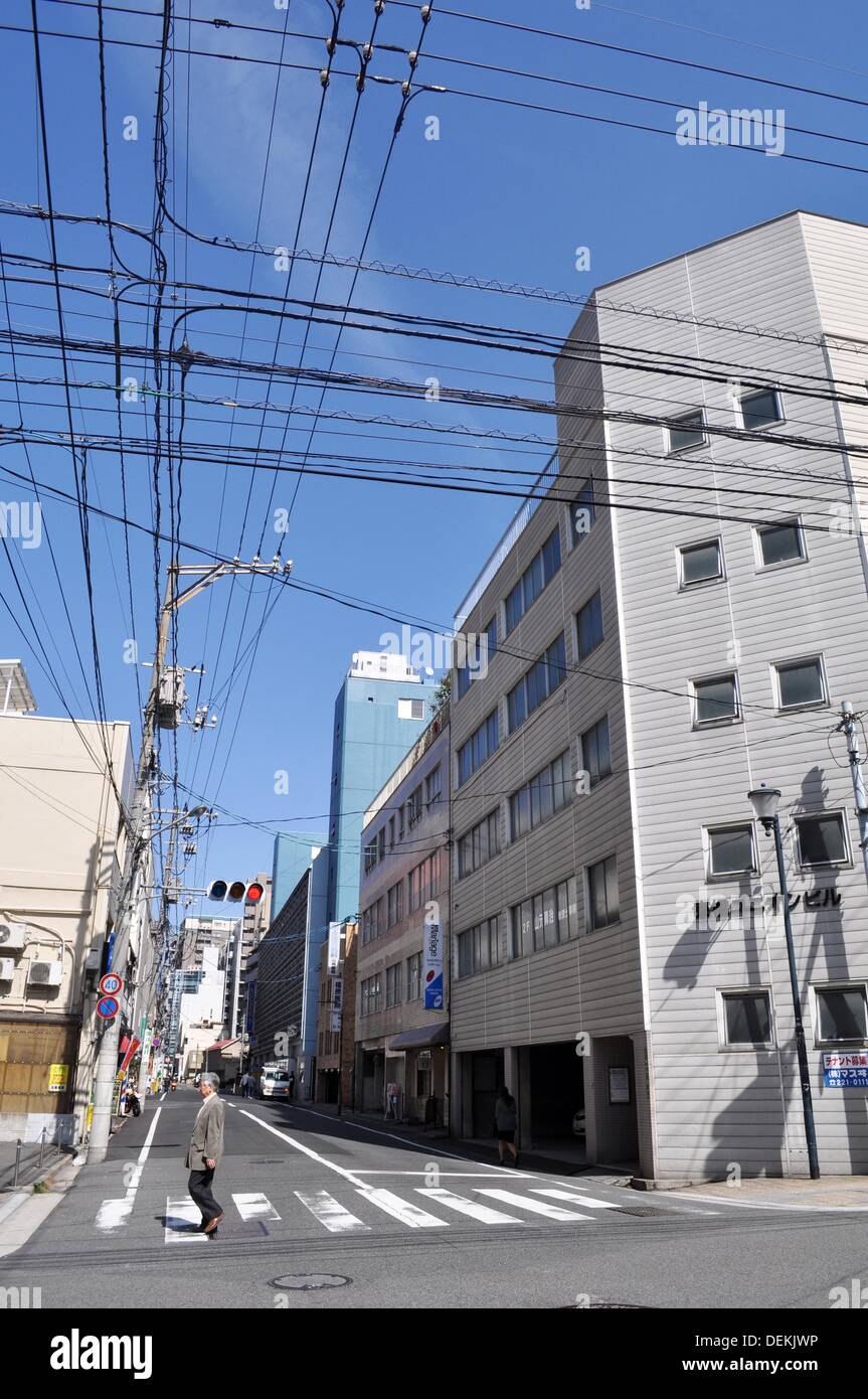 Hiroshima (Japan) street and houses in the city center Stock Photo Alamy