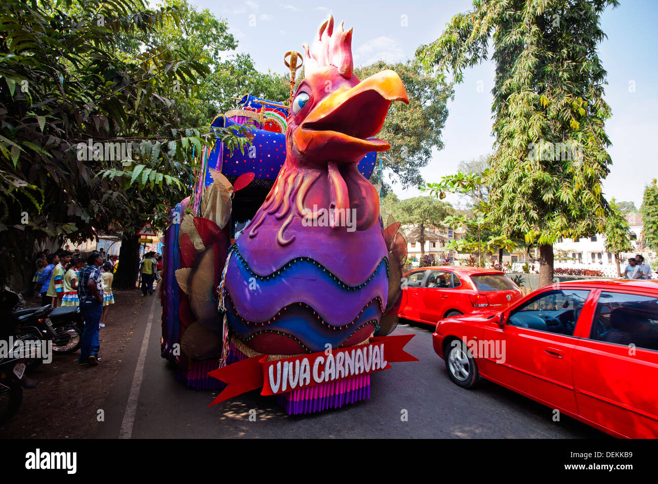 Traditional procession in a carnival, Goa Carnivals, Goa, India Stock