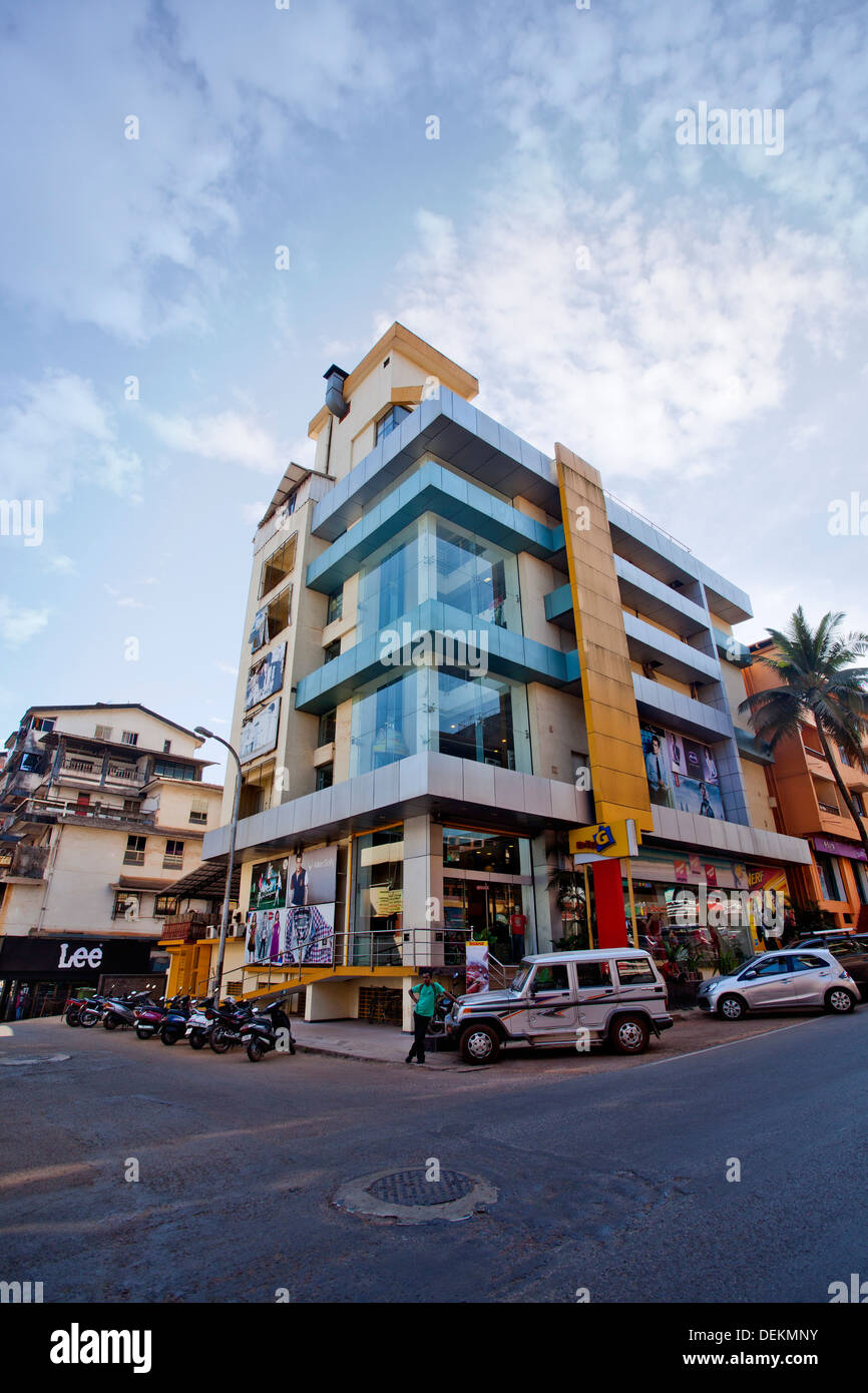 Facade of a shopping mall, Big G Mall, Margao, South Goa, Goa, India Stock Photo
