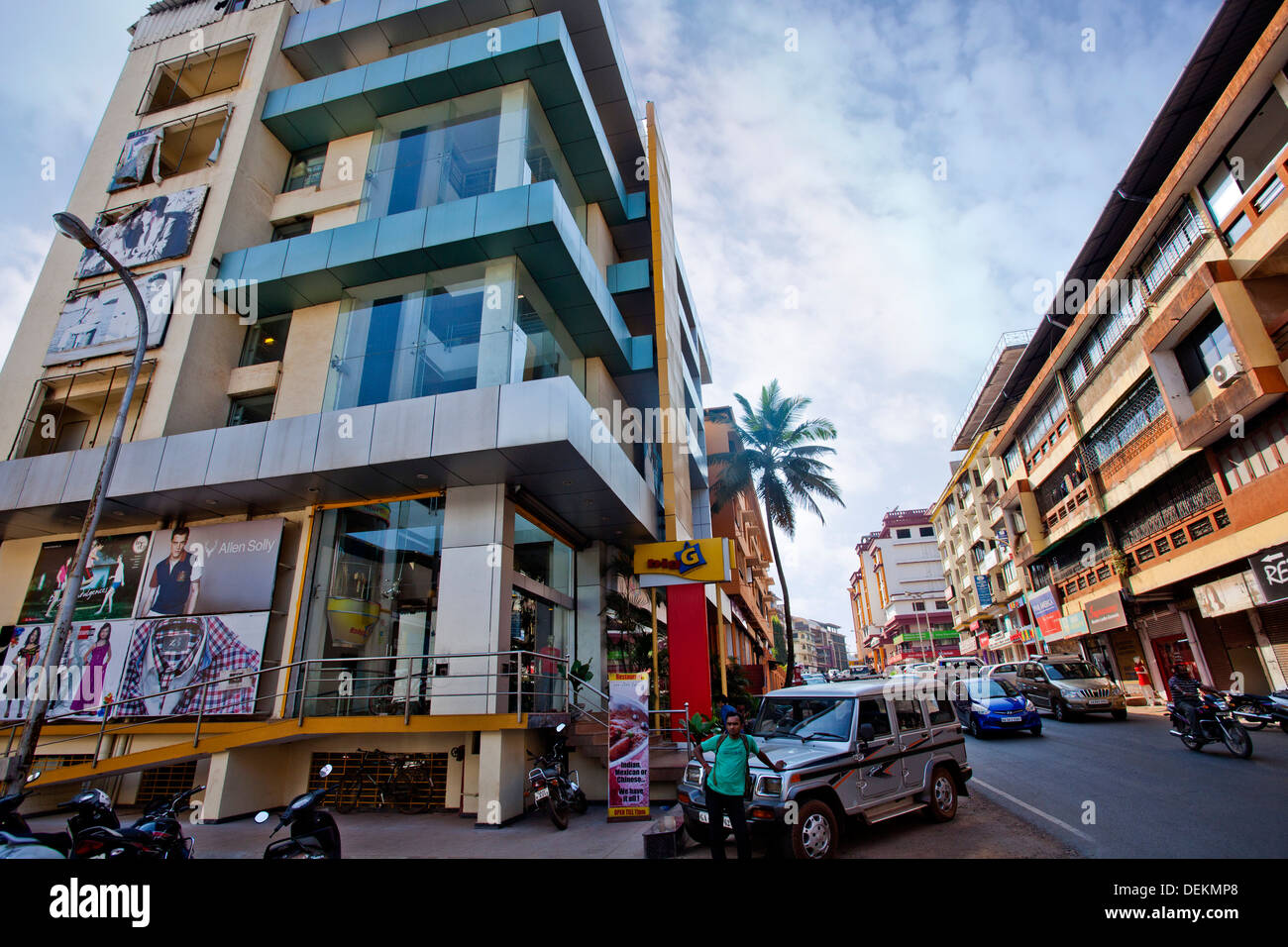 Buildings in a city, Big G Mall, Margao, South Goa, Goa, India Stock Photo
