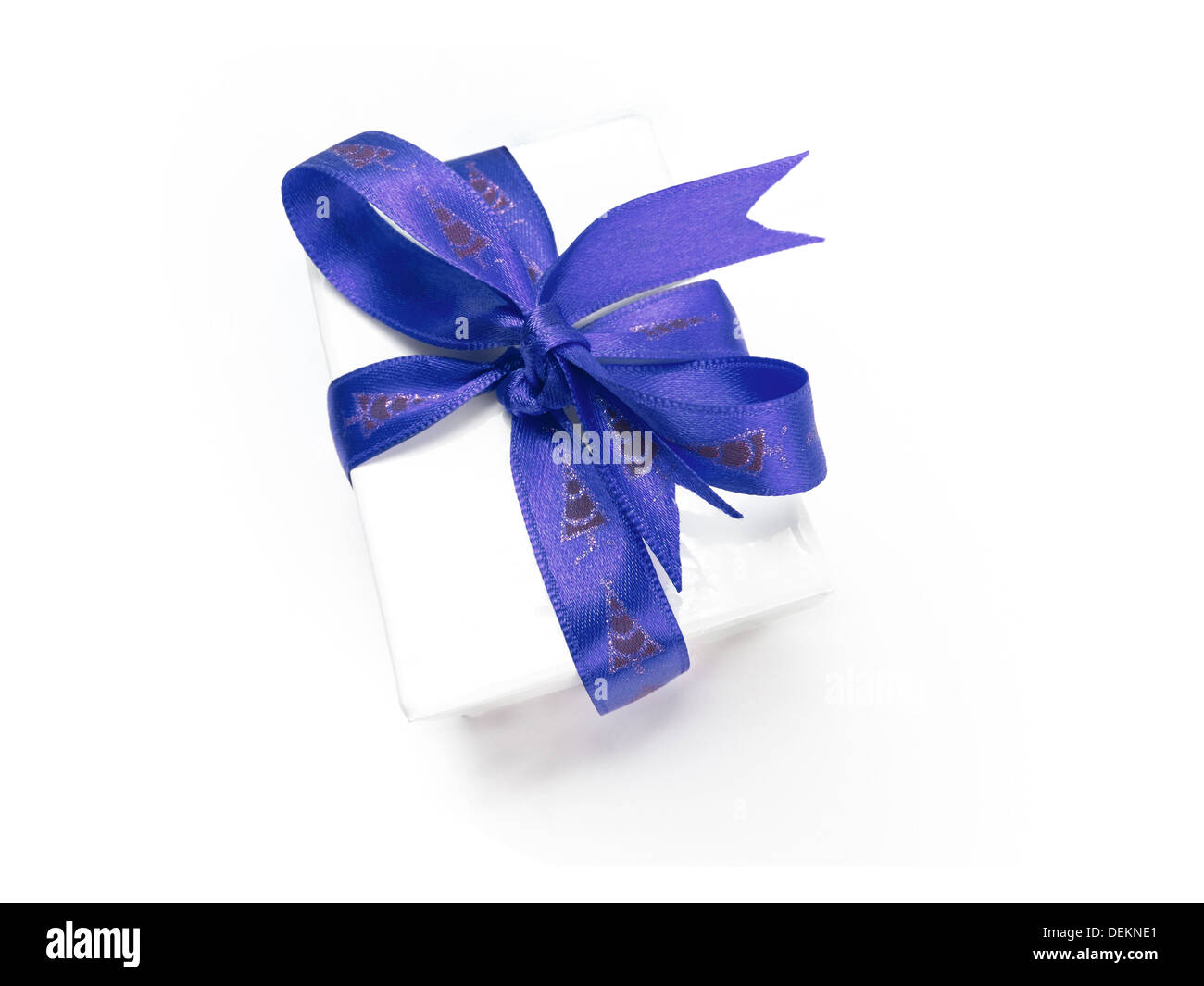 a-wrapped-christmas-present-with-a-colourful-blue-ribbon-and-bow-on-a