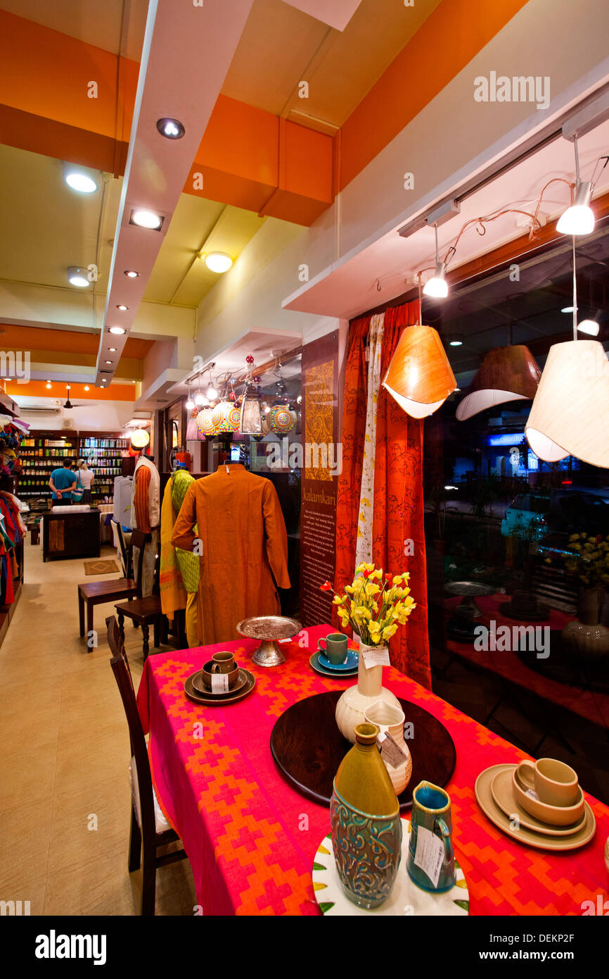 Interiors of a clothing store, FabIndia, Candolim, North Goa, Goa, India Stock Photo Alamy