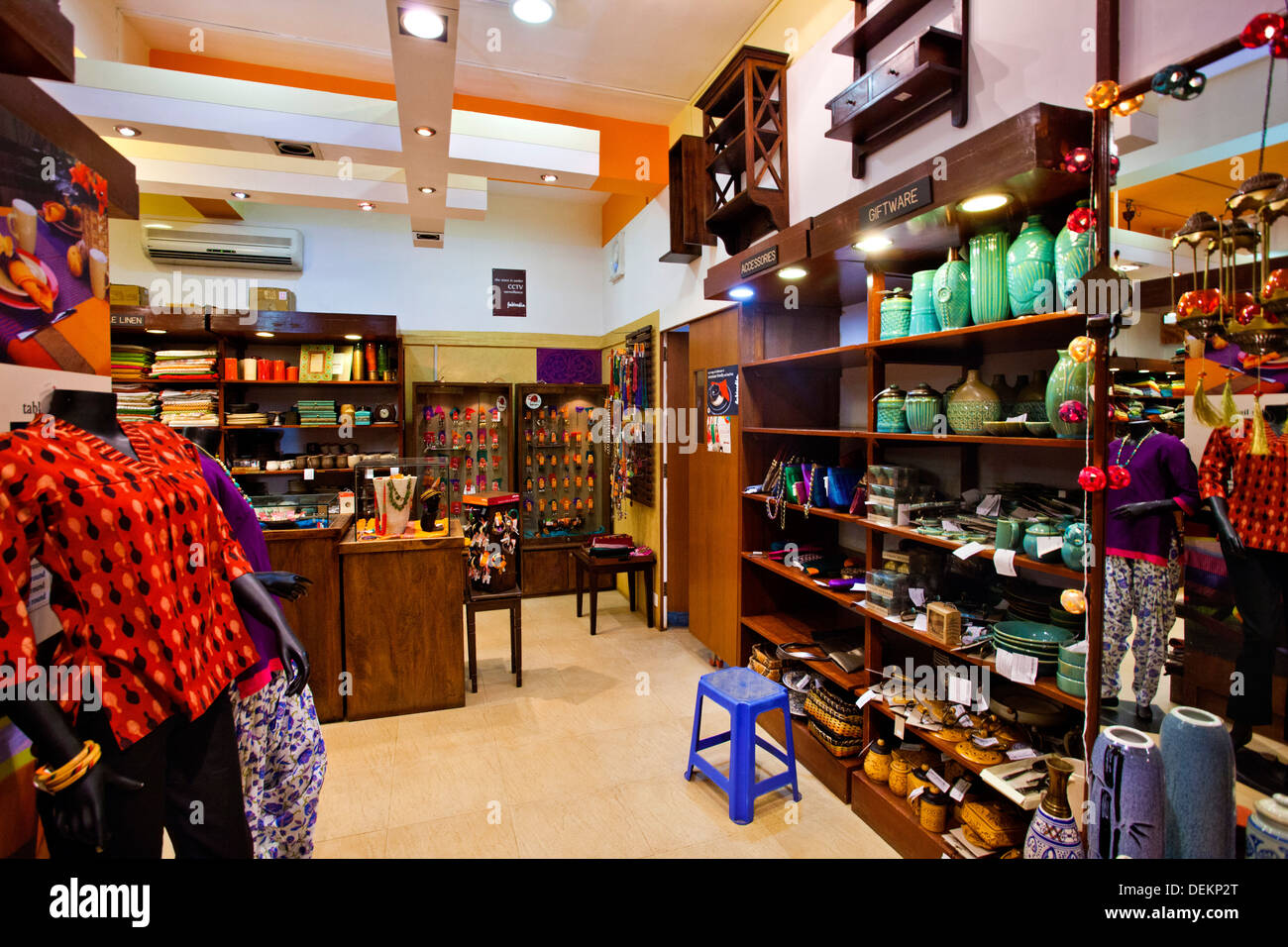 Interiors of a department store, FabIndia, Candolim, North Goa, Goa