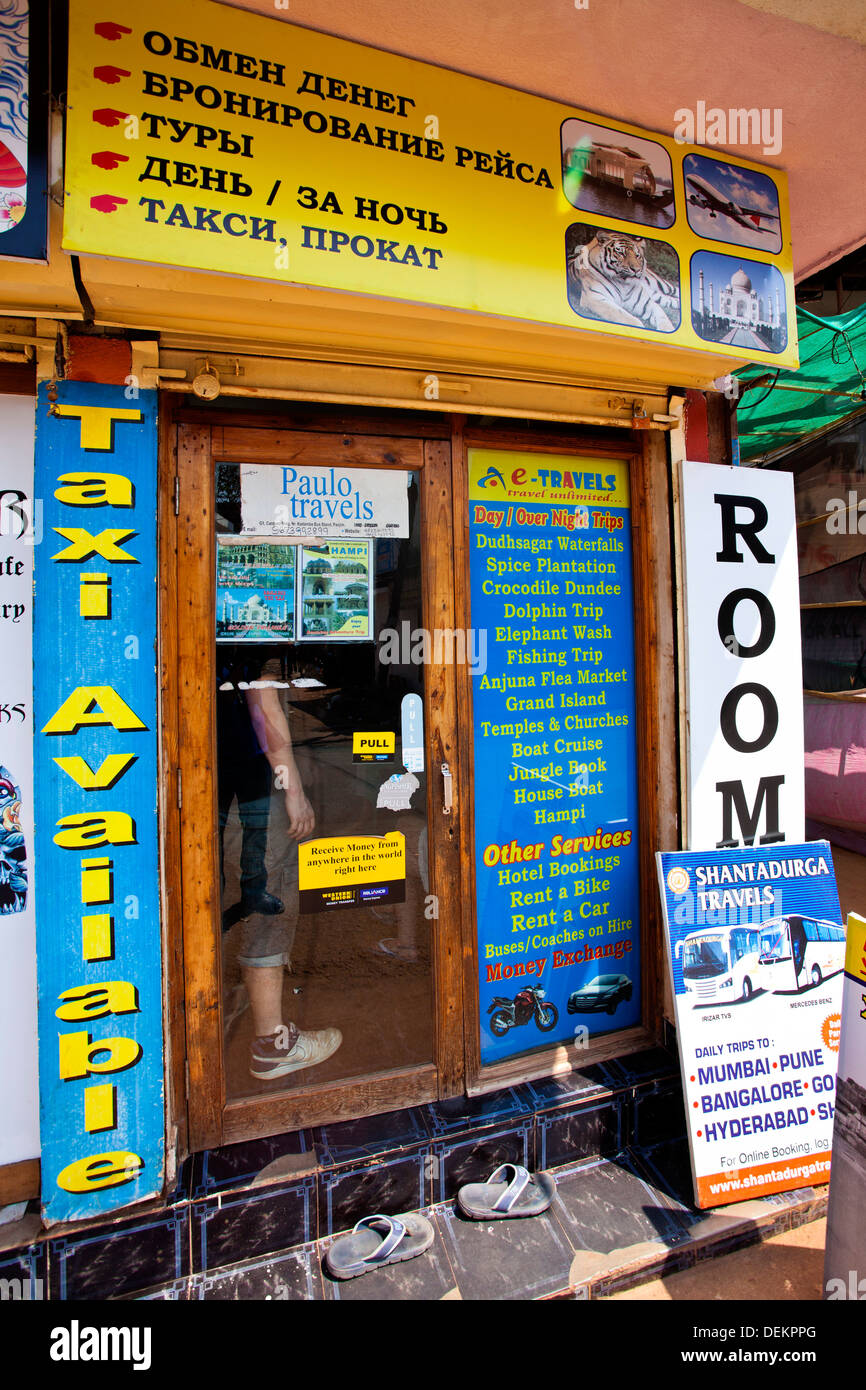 Entrance of a office, Goa Tours Planner, Calangute, North Goa, Goa, India Stock Photo