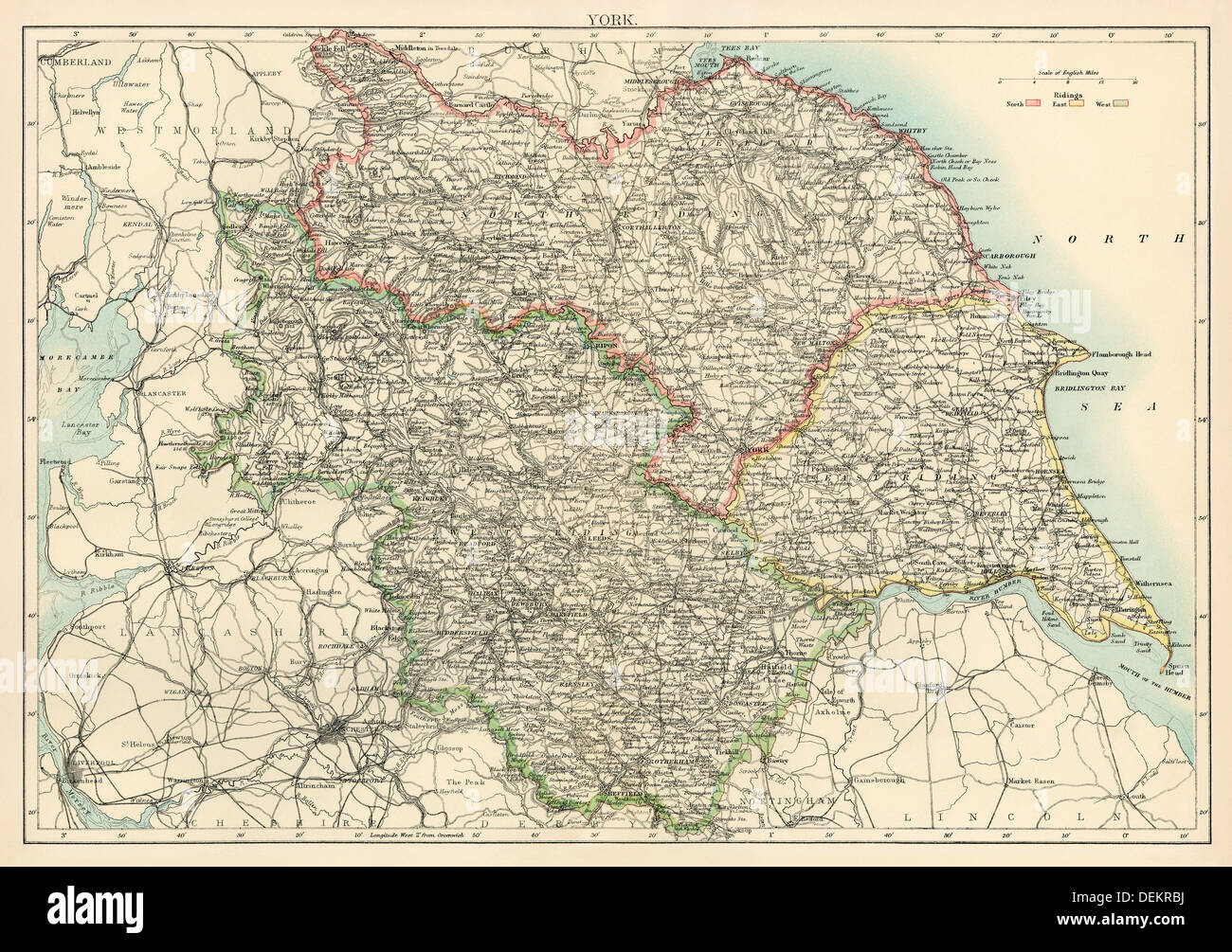 Yorkshire Great Britain Map Yorkshire England Map High Resolution Stock Photography And Images - Alamy