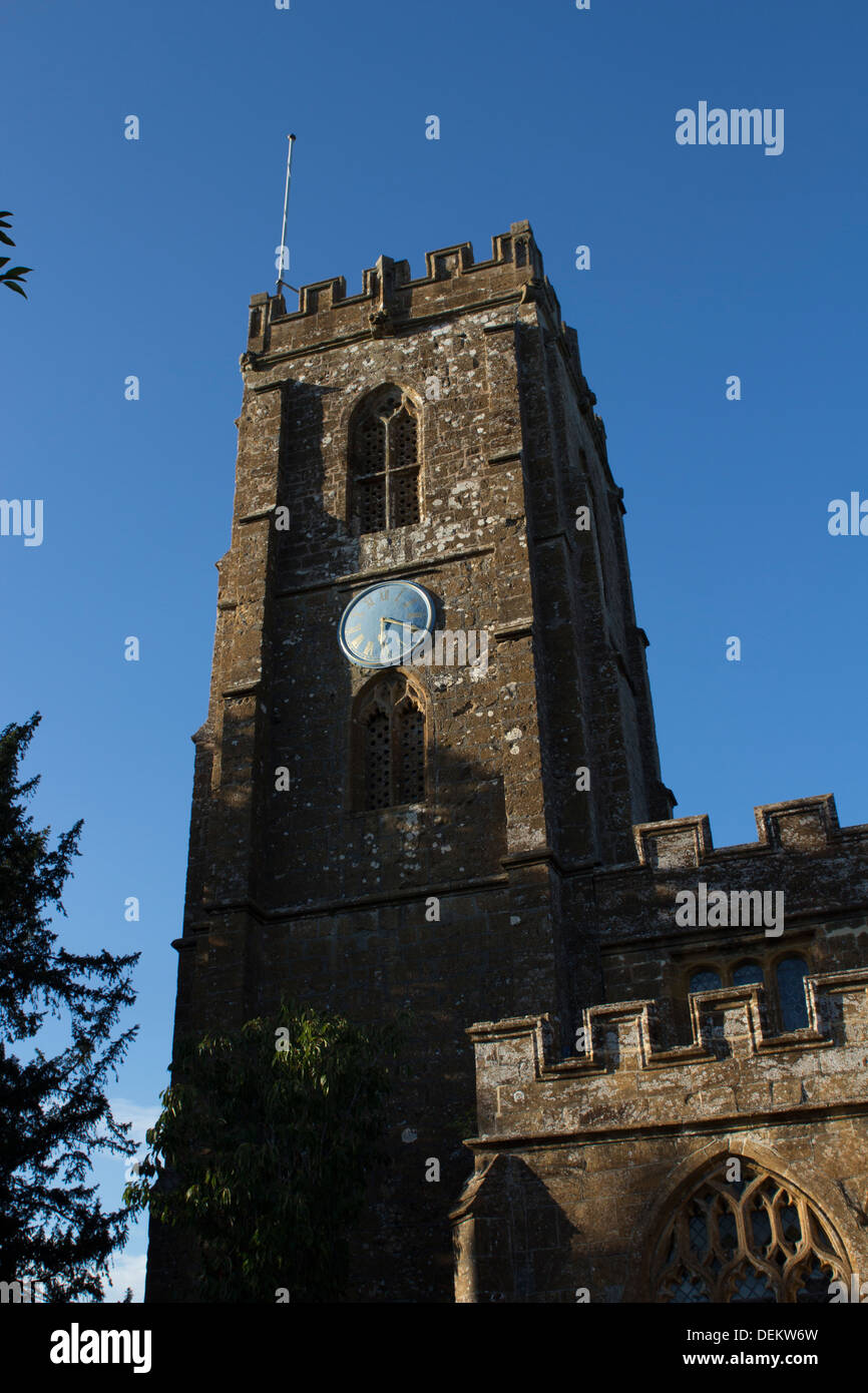 The Blessed Virgin Mary Church, a fifteenth century church in the village of Donyatt in Somerset. Stock Photo