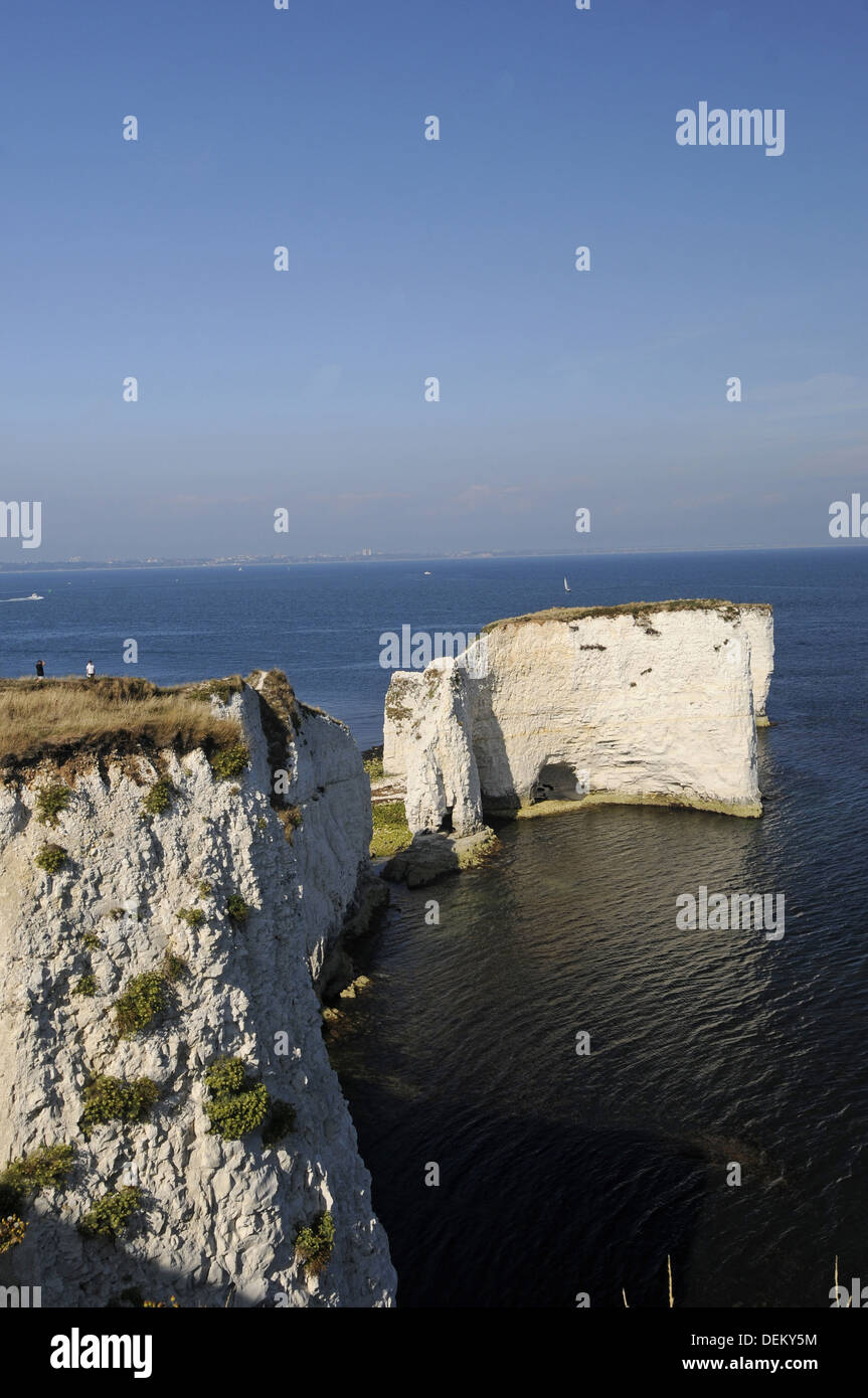 Old Harry Rocks and Poole Bay Jurassic Coast Isle of Purbeck Dorset ...