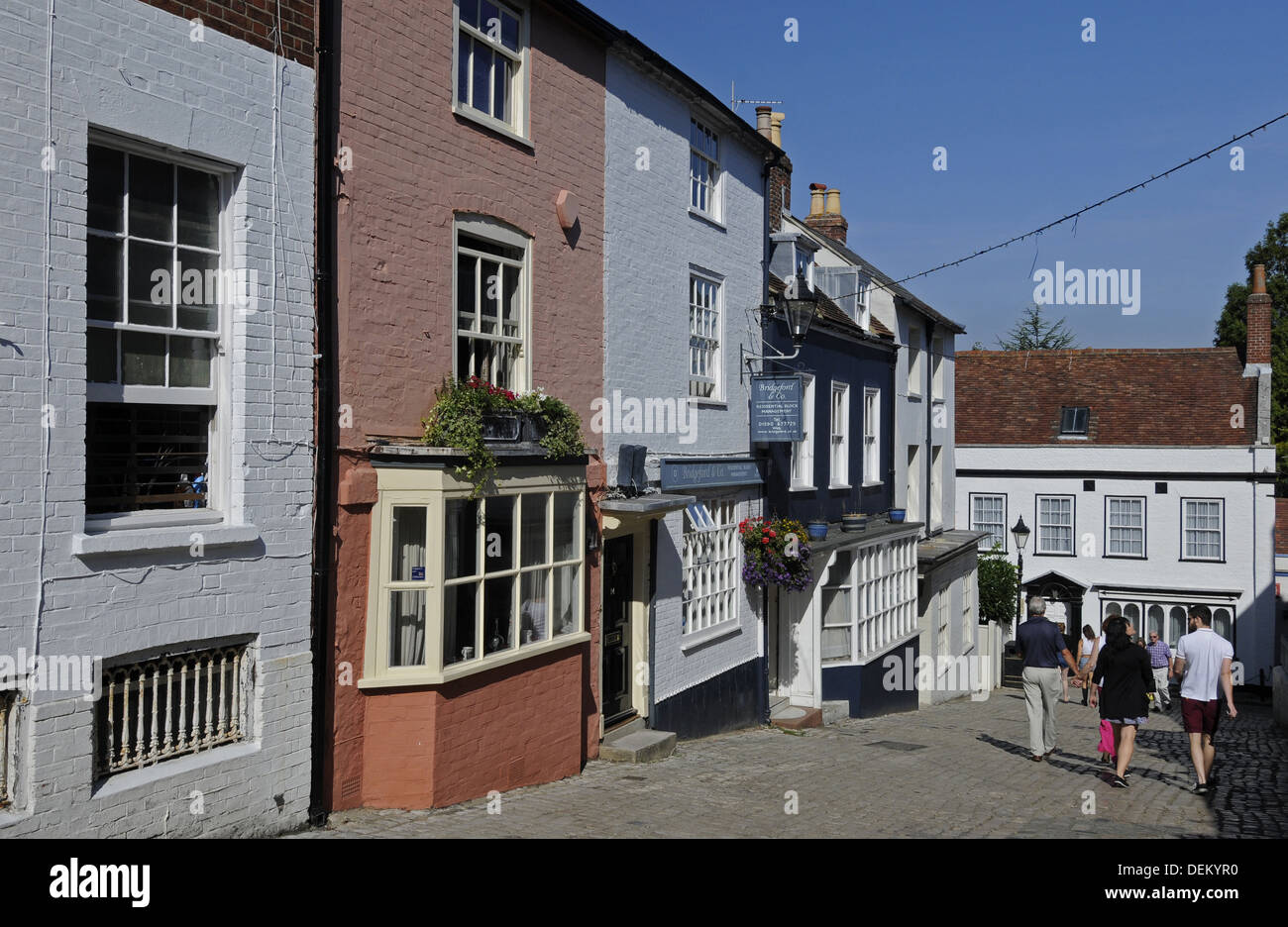 Quay Hill Lymington New Forest Hampshire England Stock Photo