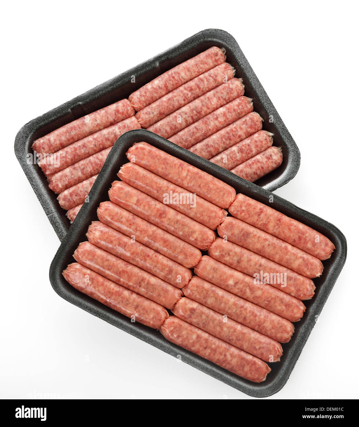 Raw Breakfast Sausage Links Stock Photo