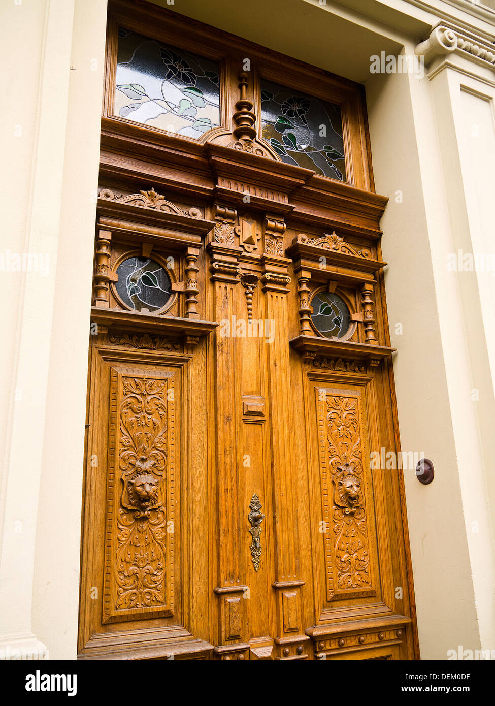 Ornate and impressive carved door in Krakow Poland Stock Photo Alamy