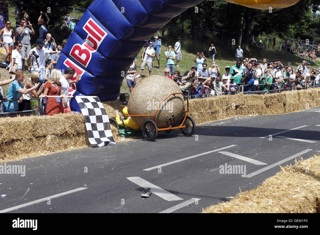 Red Bull Soapbox Race, held at Alexandra Palace in the Summer of 2013, in London, England Stock Photo