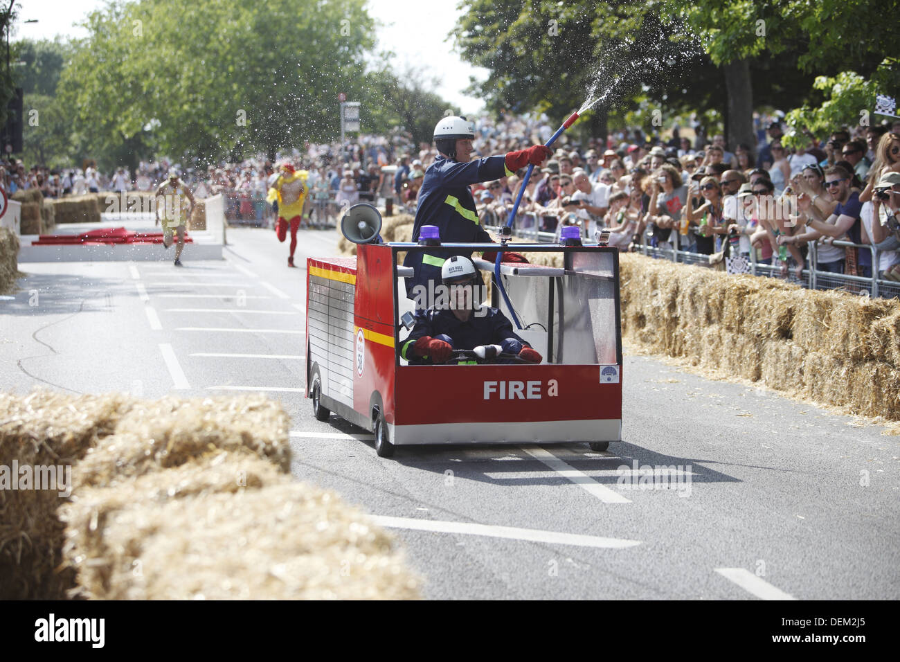 Red Bull Soapbox Race, held at Alexandra Palace in the Summer of 2013, in London, England Stock Photo