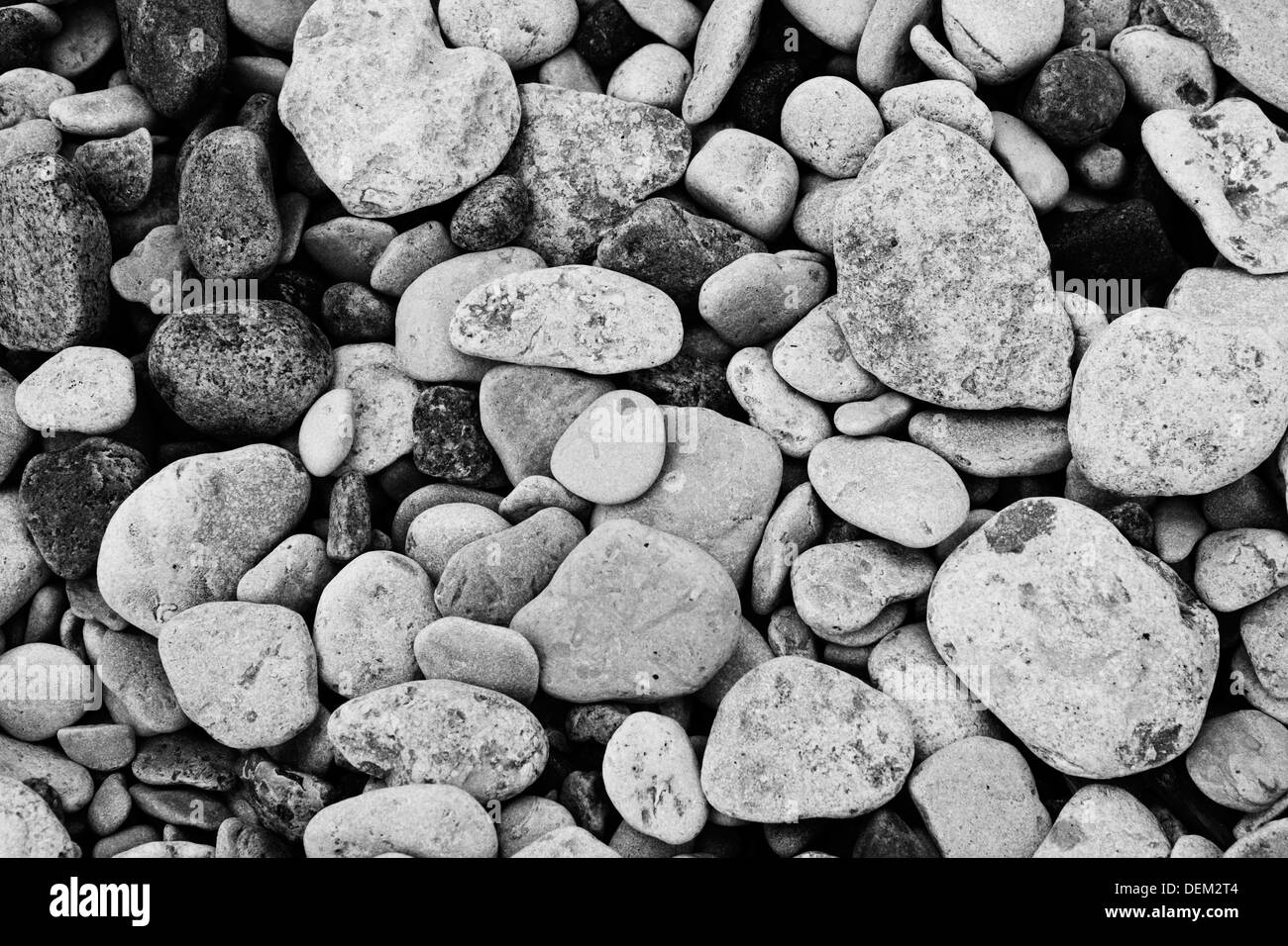 Assortment of Small Beach Rocks Stock Photo