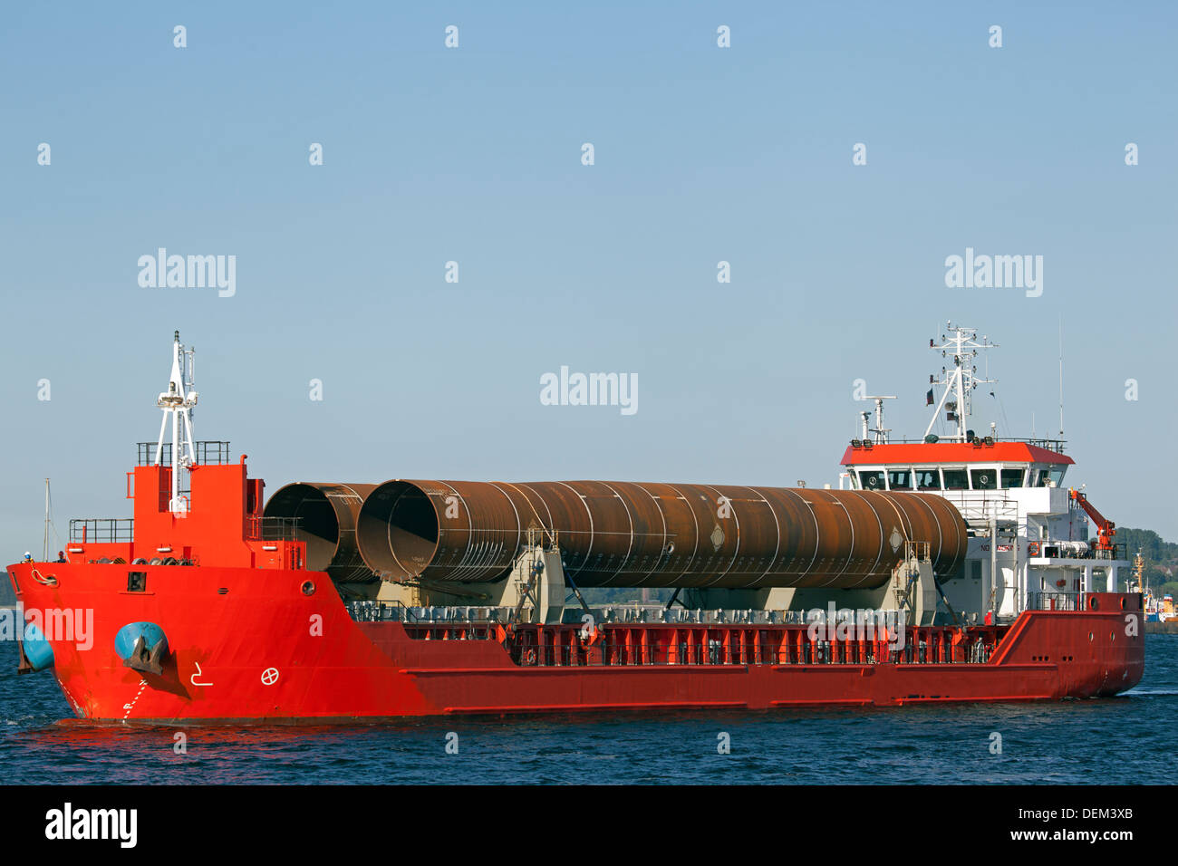 Freight ship on the Baltic Sea near Kiel, Germany Stock Photo Alamy