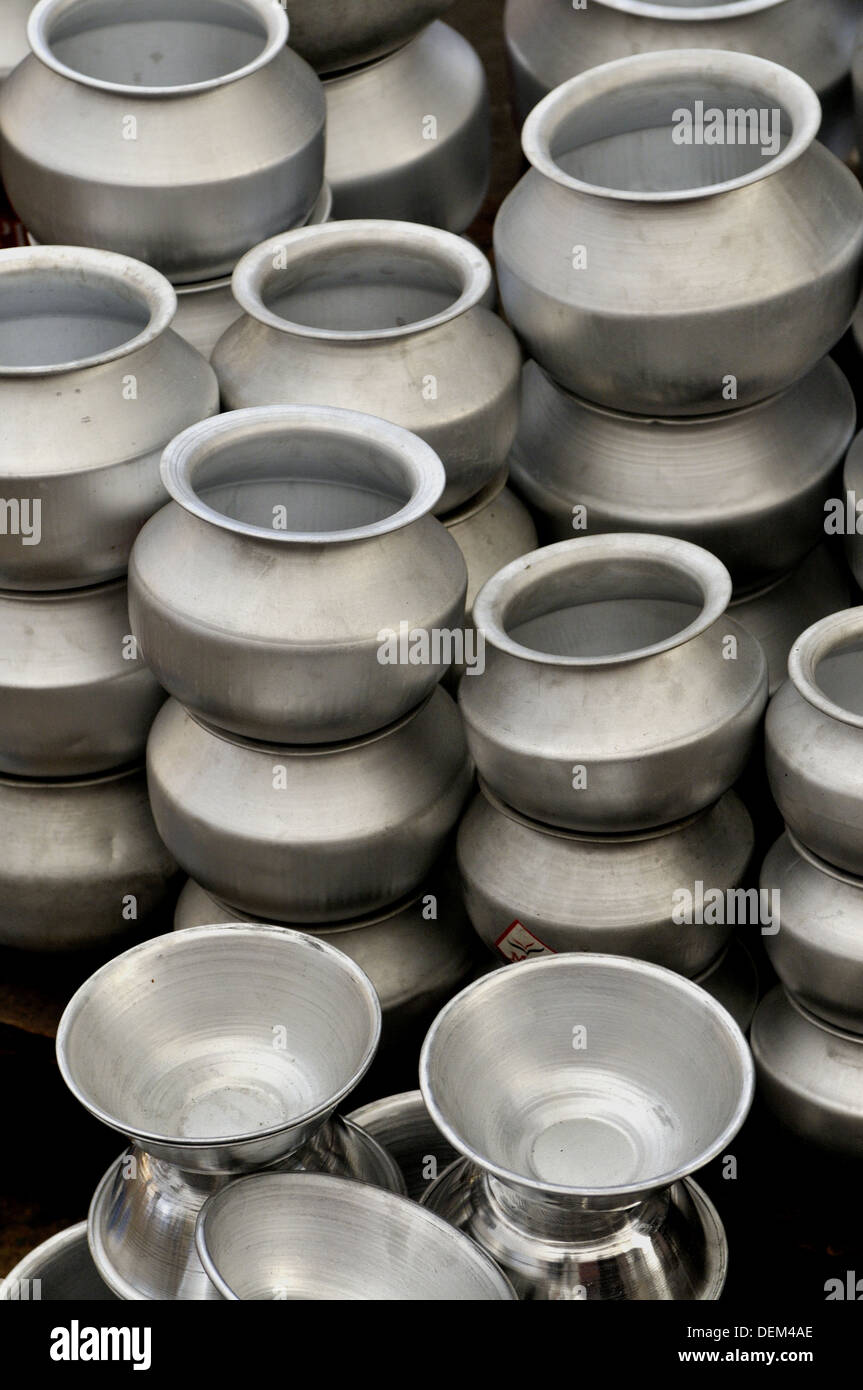 Brass vessels, Colombo, Sri Lanka Stock Photo Alamy