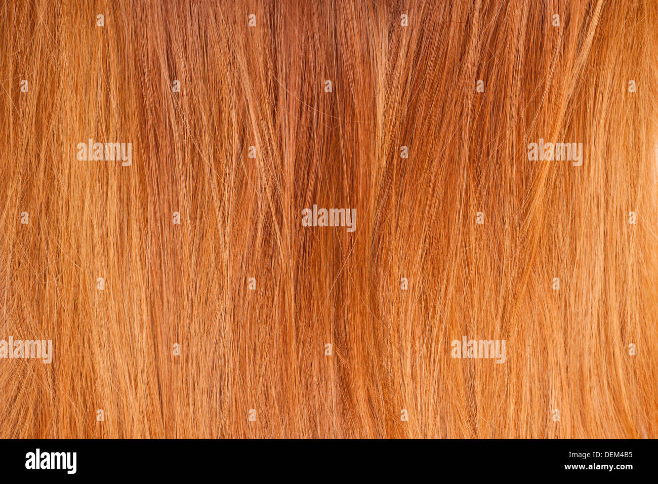 Background of bright red natural hair Stock Photo