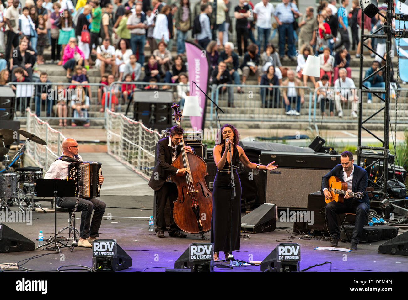 Jazz music festival Erdre Nantes North France Europe Stock Photo Alamy