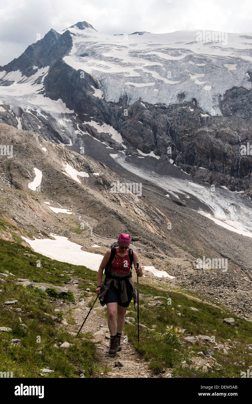 View of Austrian Alps near Obergurgl Tyrol Austria Europe Stock Photo