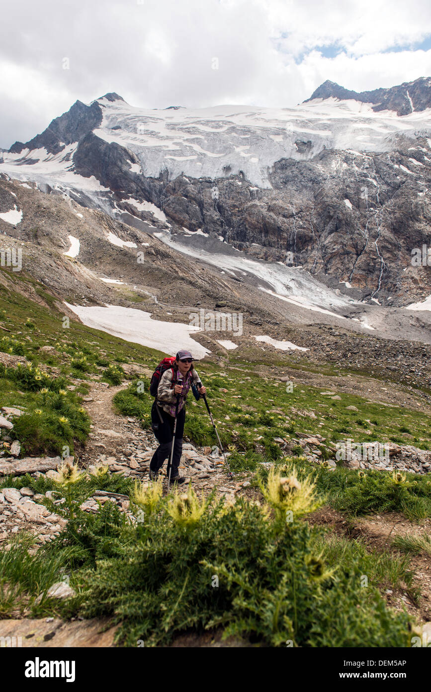 View of Austrian Alps near Obergurgl Tyrol Austria Europe Stock Photo