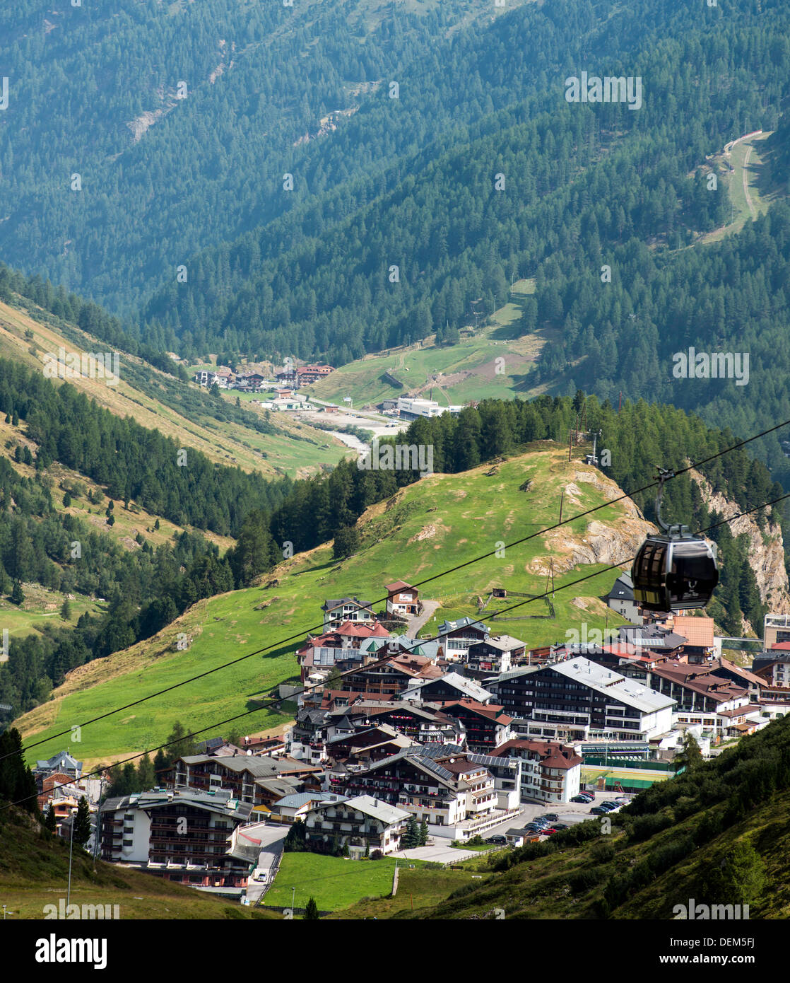 Obergurgl ski resort Austrian Alps Tyrol Austria Stock Photo