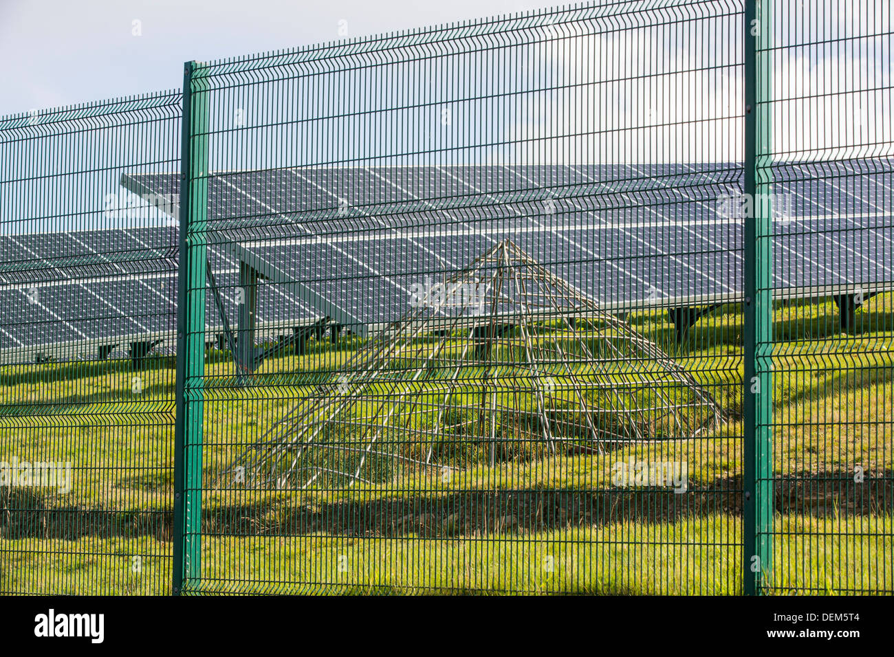 A solar park at Wheal Jane an old abandoned Cornish tin mine near