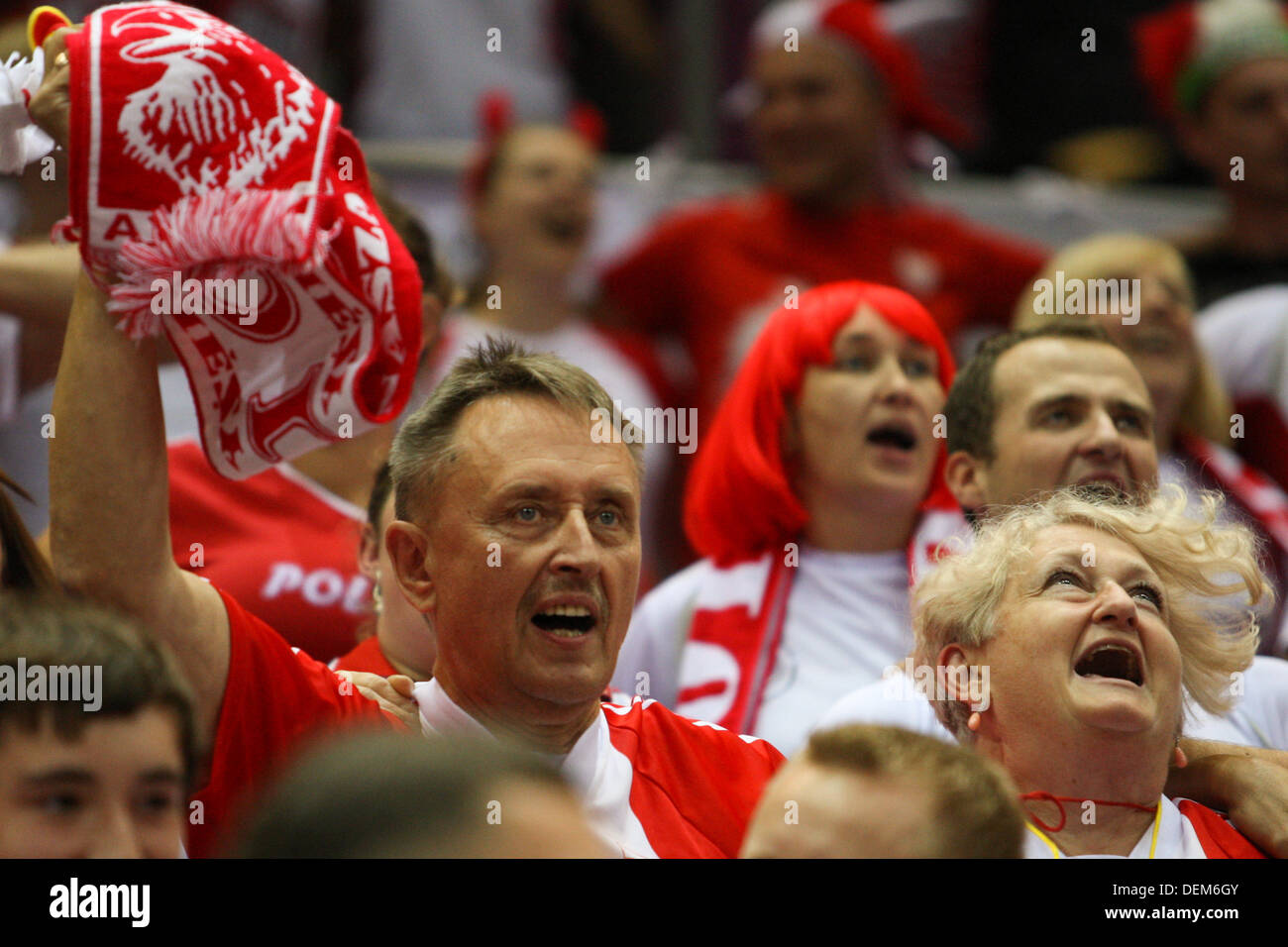 Sept. 20, 2013 - 20.09.2013, Gdansk, siatkowka, volleyball, Mistrzostwa Europy w pilce siatkowej 2013, Eurovolley 2013, Polska - Turcja, Poland - Turkey, Kibice reprezentacji Polski, fot. Tomasz Jastrzebowski / Foto Olimpik Stock Photo