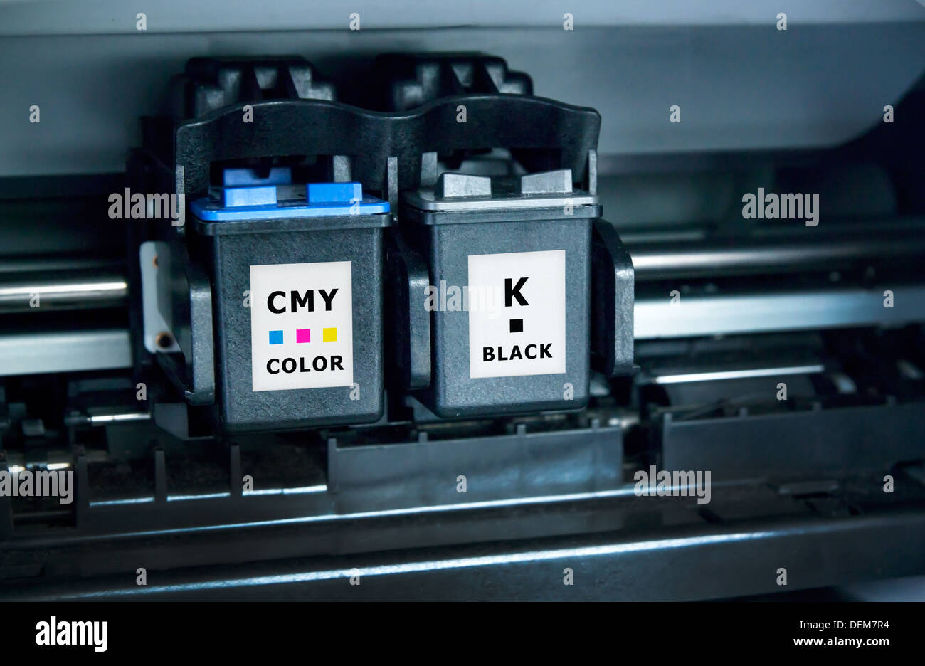 Computer printer ink cartridges Stock Photo