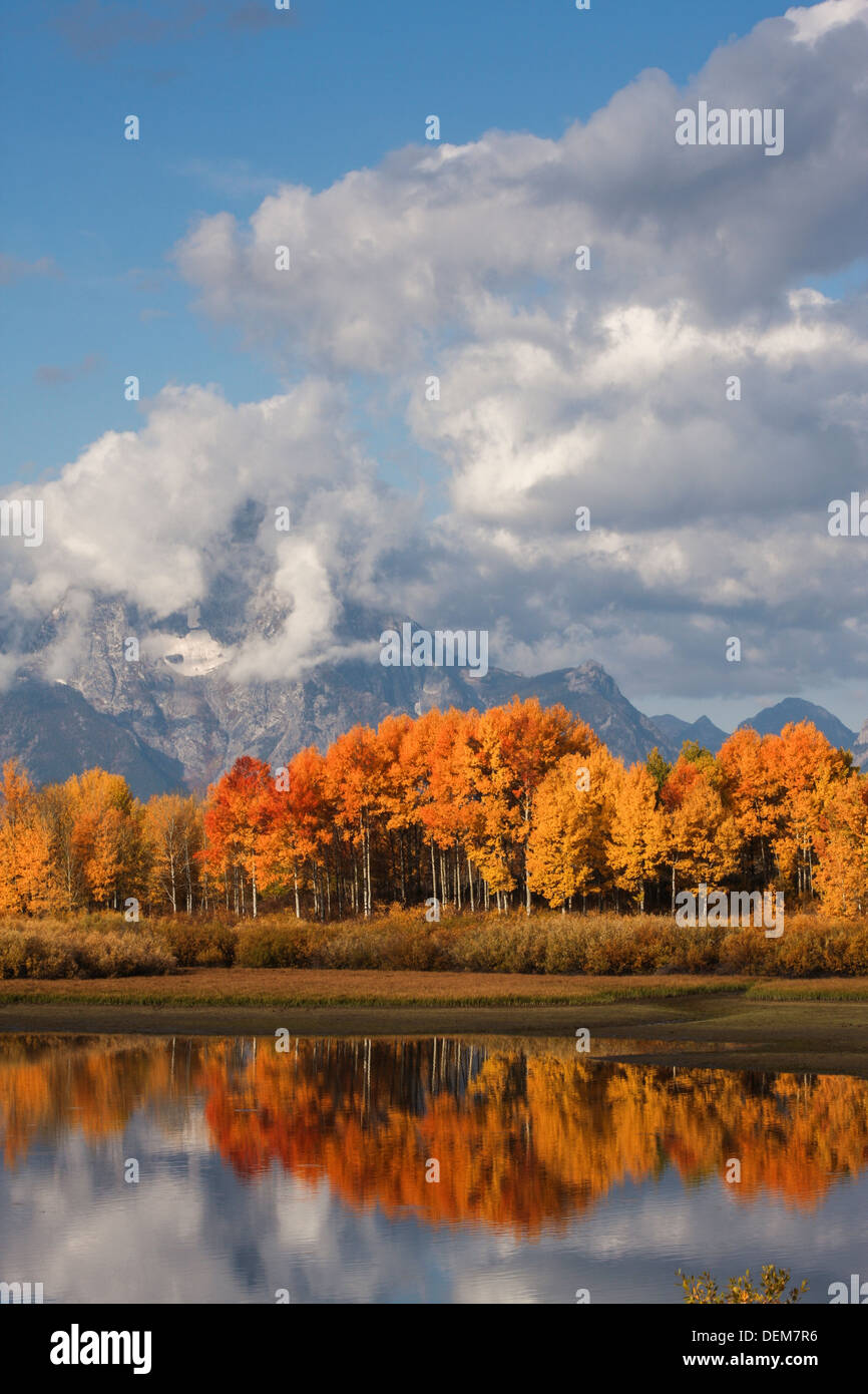 Snake river and Mount Moran, Oxbow Bend, Grand Teton National Park