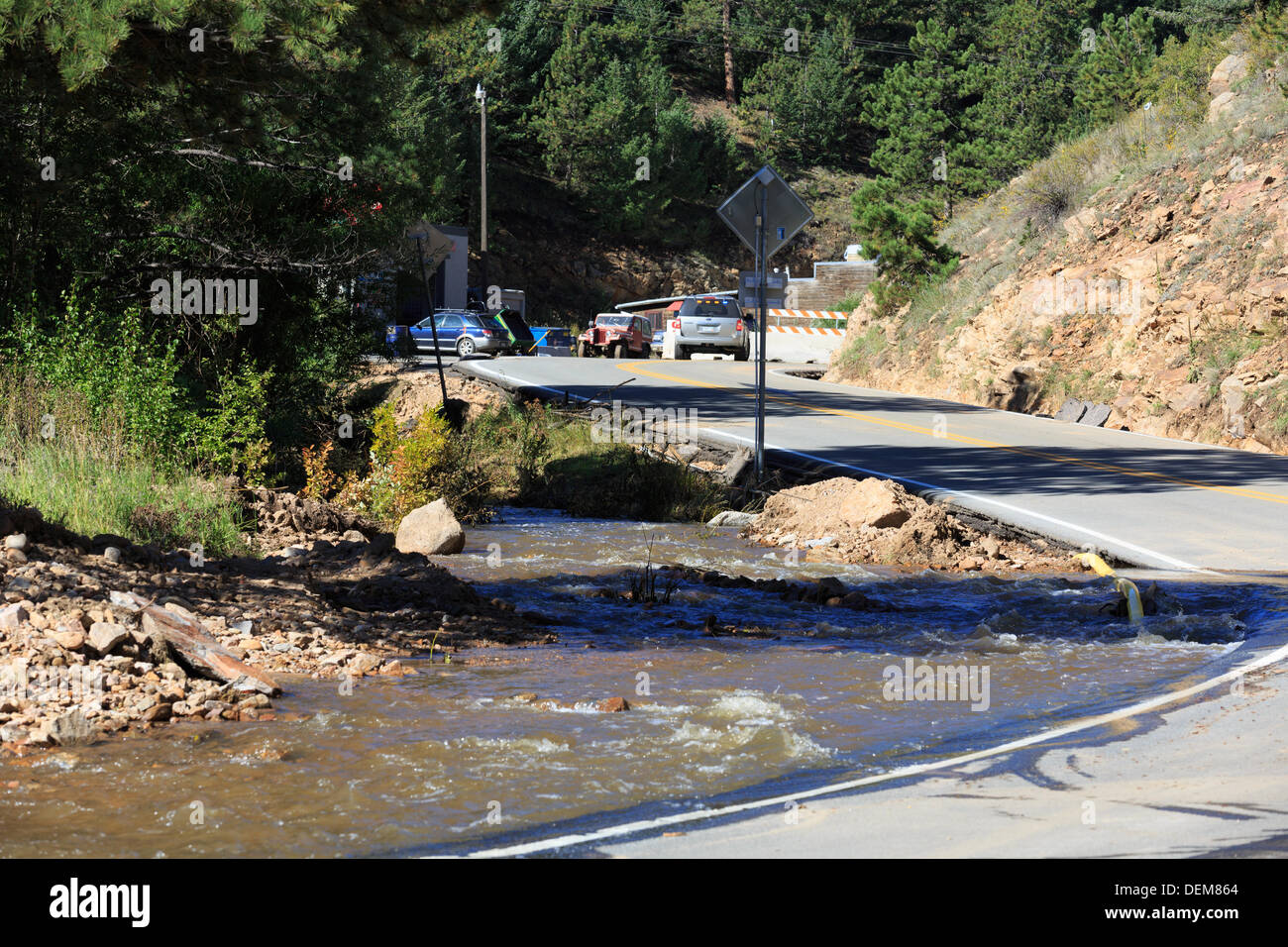 Coal Creek Canyon, Colorado. 20 Sept. 2013. A week after rains of