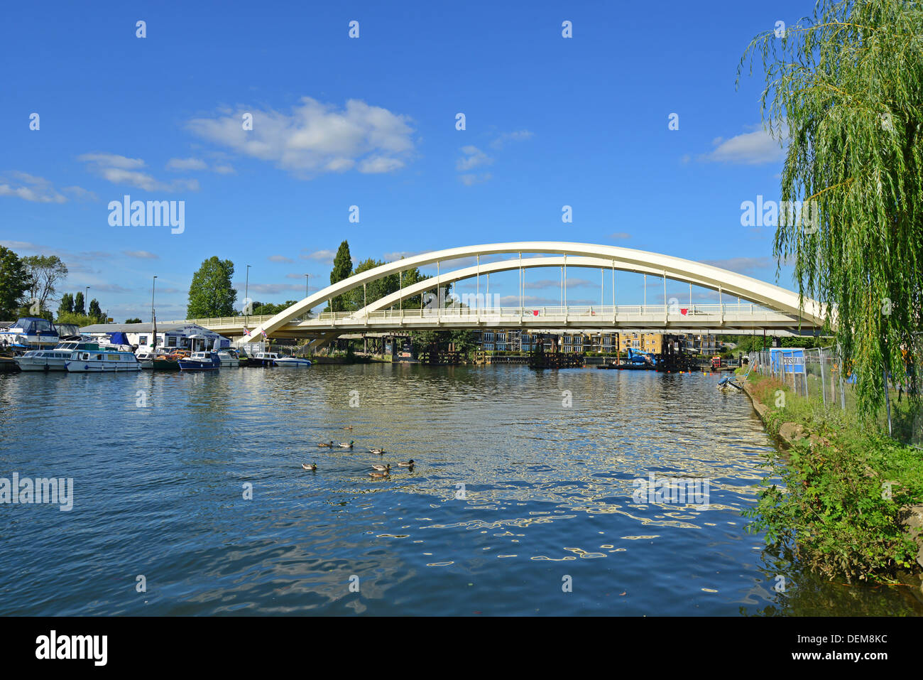 Walton Bridge, WaltononThames, Surrey, England, United Kingdom Stock