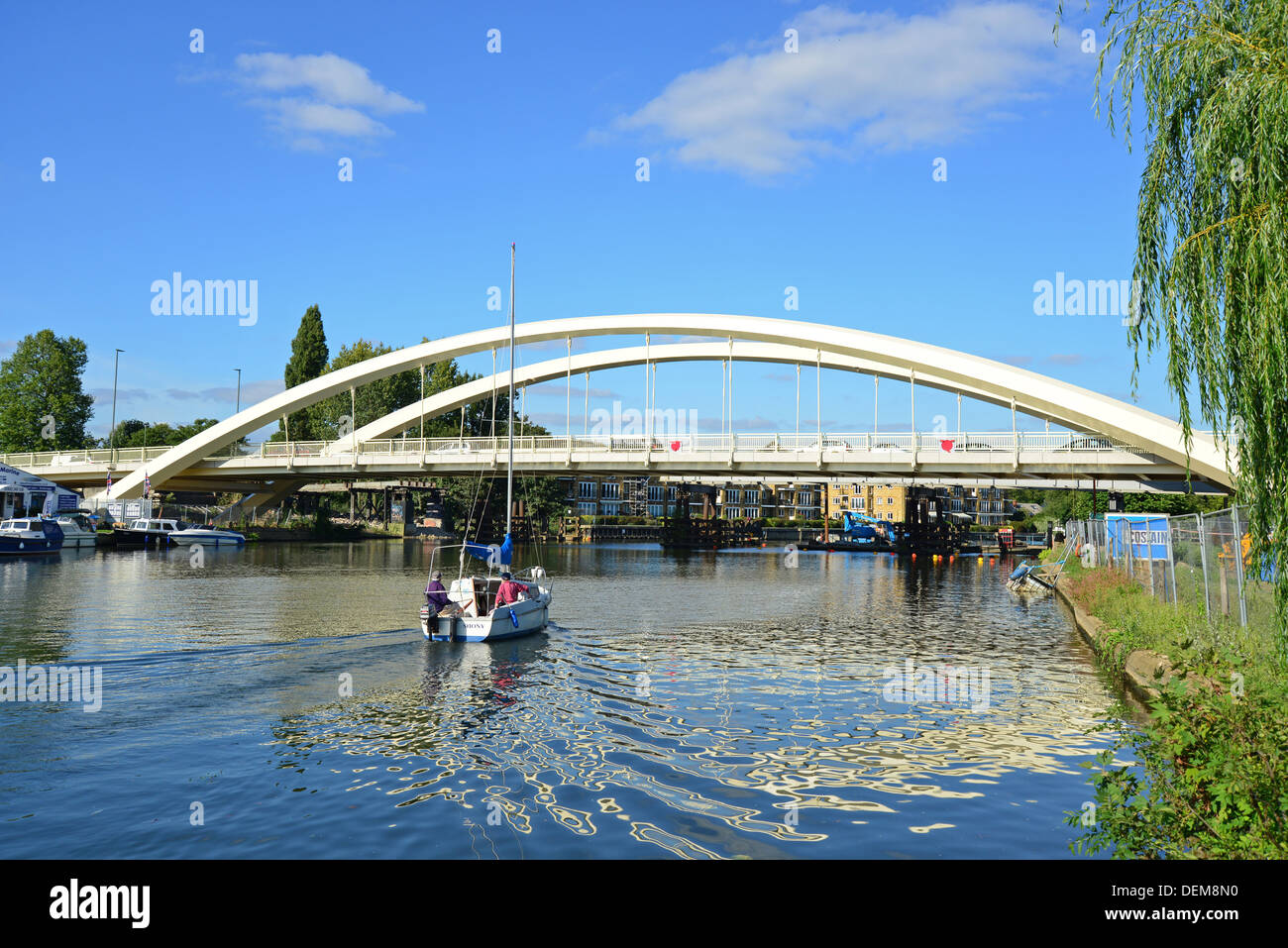Walton Bridge, WaltononThames, Surrey, England, United Kingdom Stock
